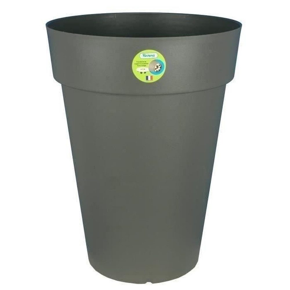 Riviera System Balkonkasten RIVIERA SOLEILLA BLUMENTOPF - RUND - Ø 40 x 53 cm - Glitzergrau