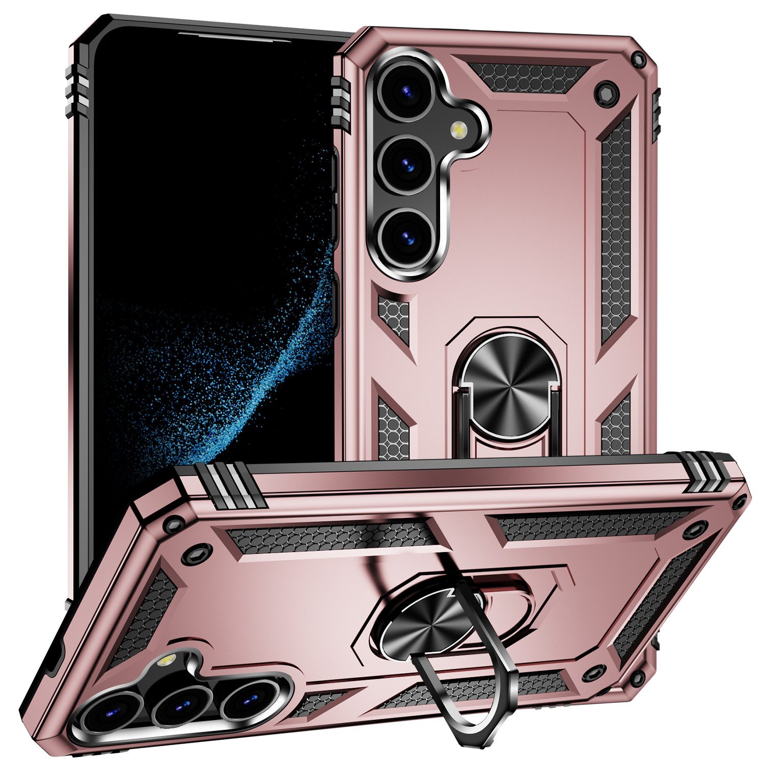 Mycotech Handyhülle Outdoor Armor Case Samsung Hülle Für Samsung Galaxy S24-Rosegold