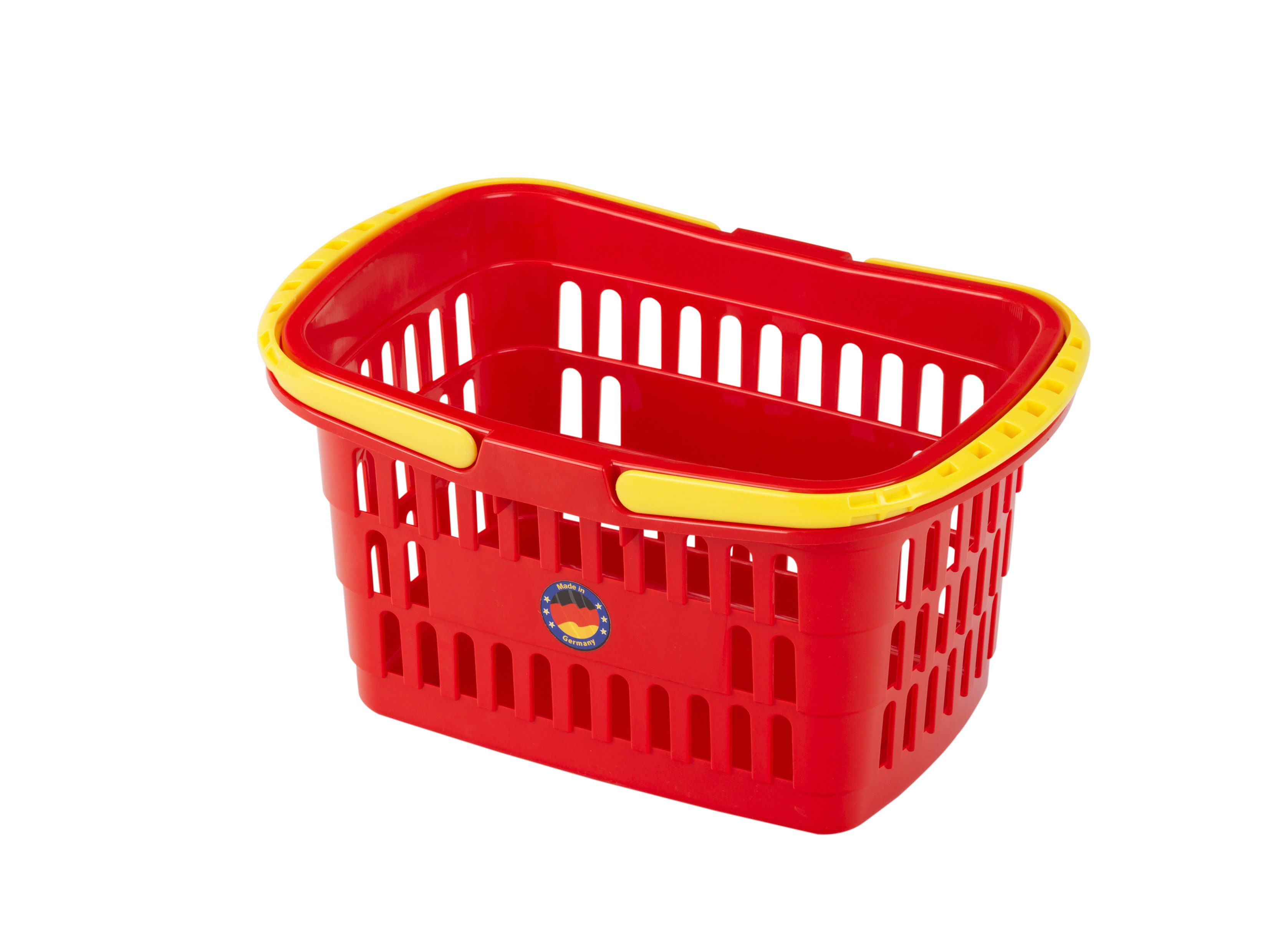 Theo Klein Spiel-Einkaufswagen Kinder-Einkaufskorb Einkaufskorb rot/gelb günstig online kaufen