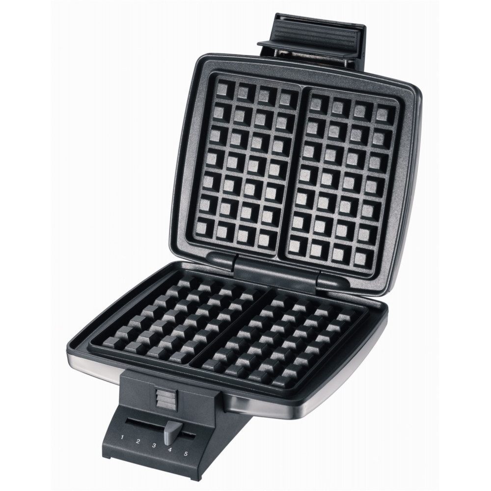 Cloer Waffeleisen Cloer 1445 Waffelautomat Edelstahl - Waffelmaschine., 930 W