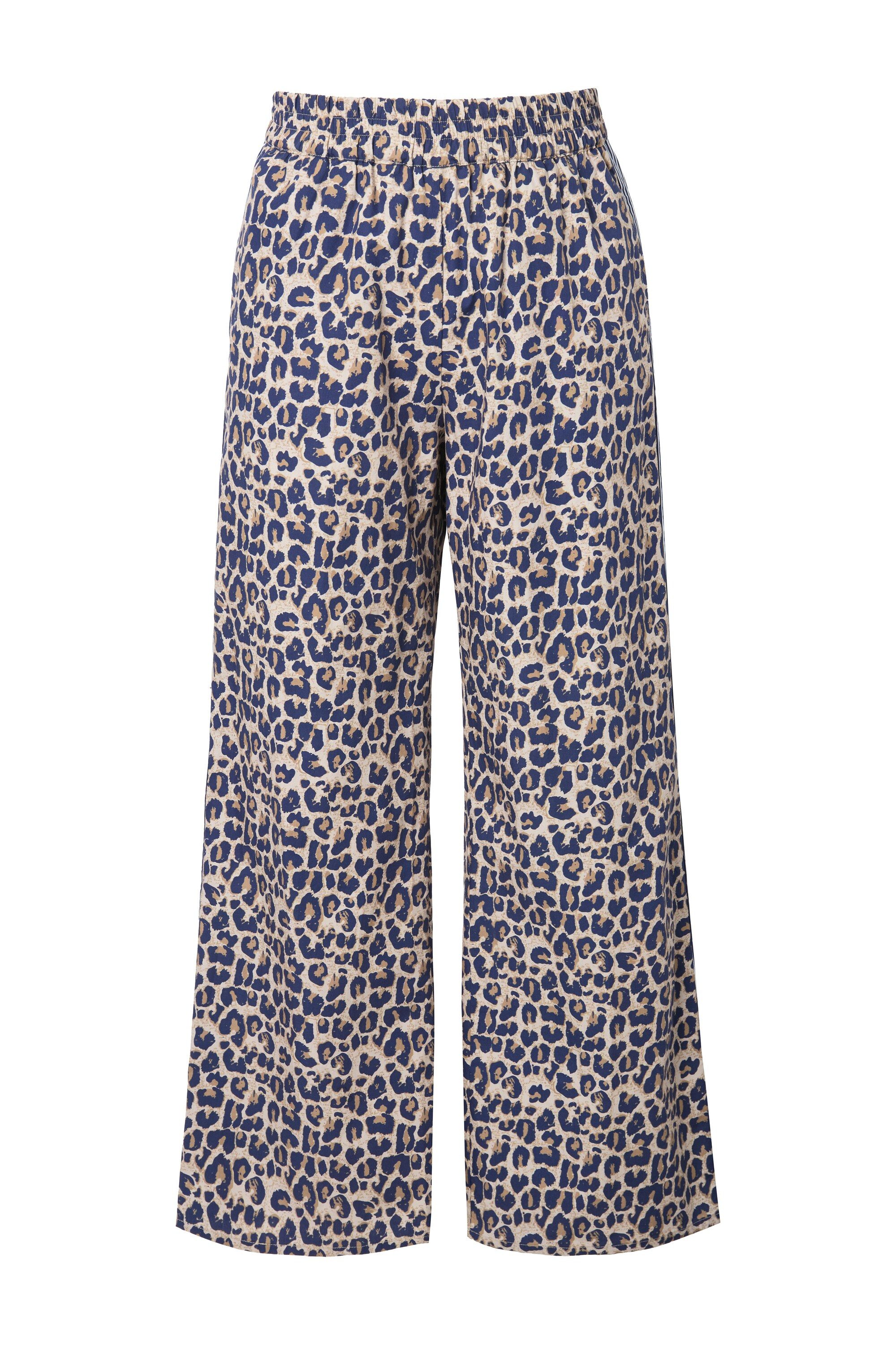 Studio Untold Schlupfhose Hose Wide Legs Krepp Leo Seitenstreifen günstig online kaufen