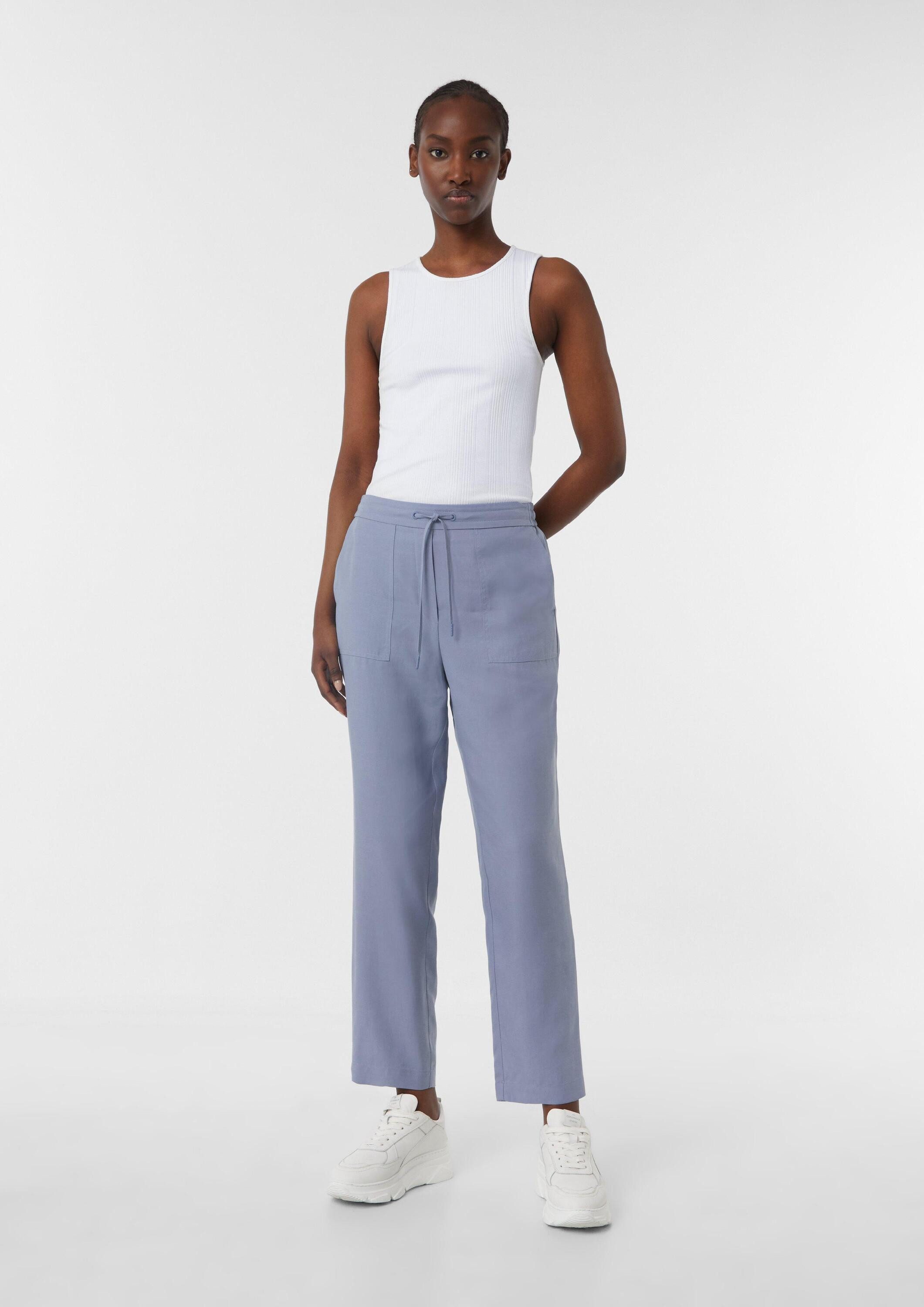 comma Chinos Hose Jogpants mit aufgesetzten Taschen