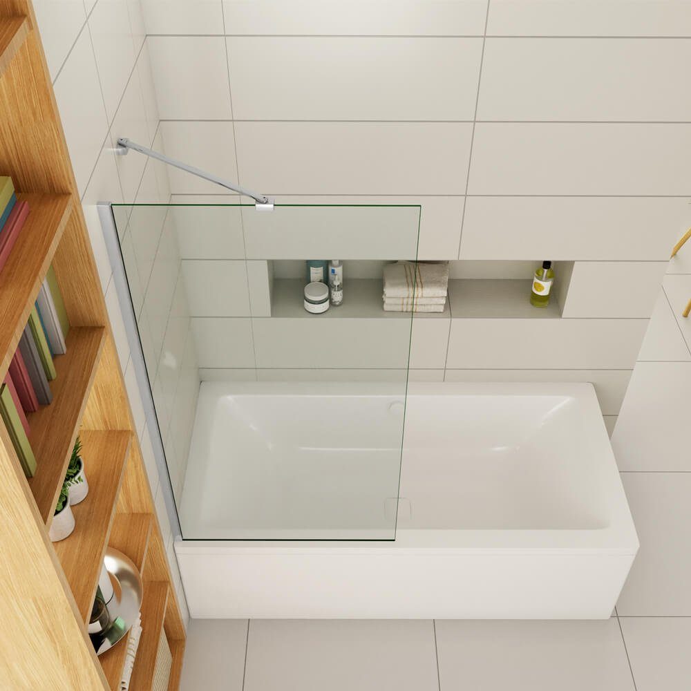 duschspa Badewannenaufsatz 70/75/80cm 140cm ESG Glaswand günstig online kaufen