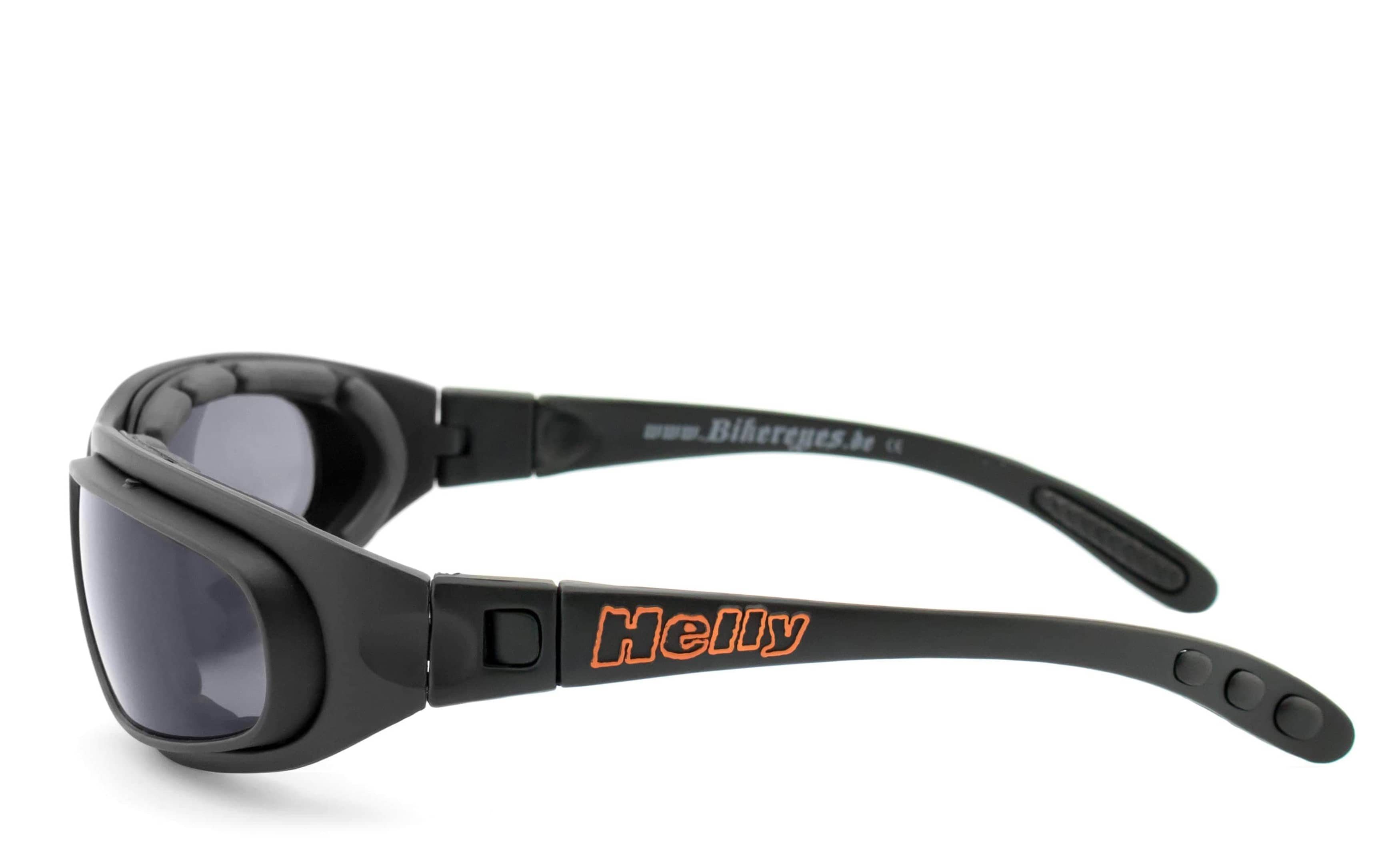 Helly - No.1 Bikereyes Motorradbrille eagle, inkl. 3 Paar Wechselgläser, Band und Bügel