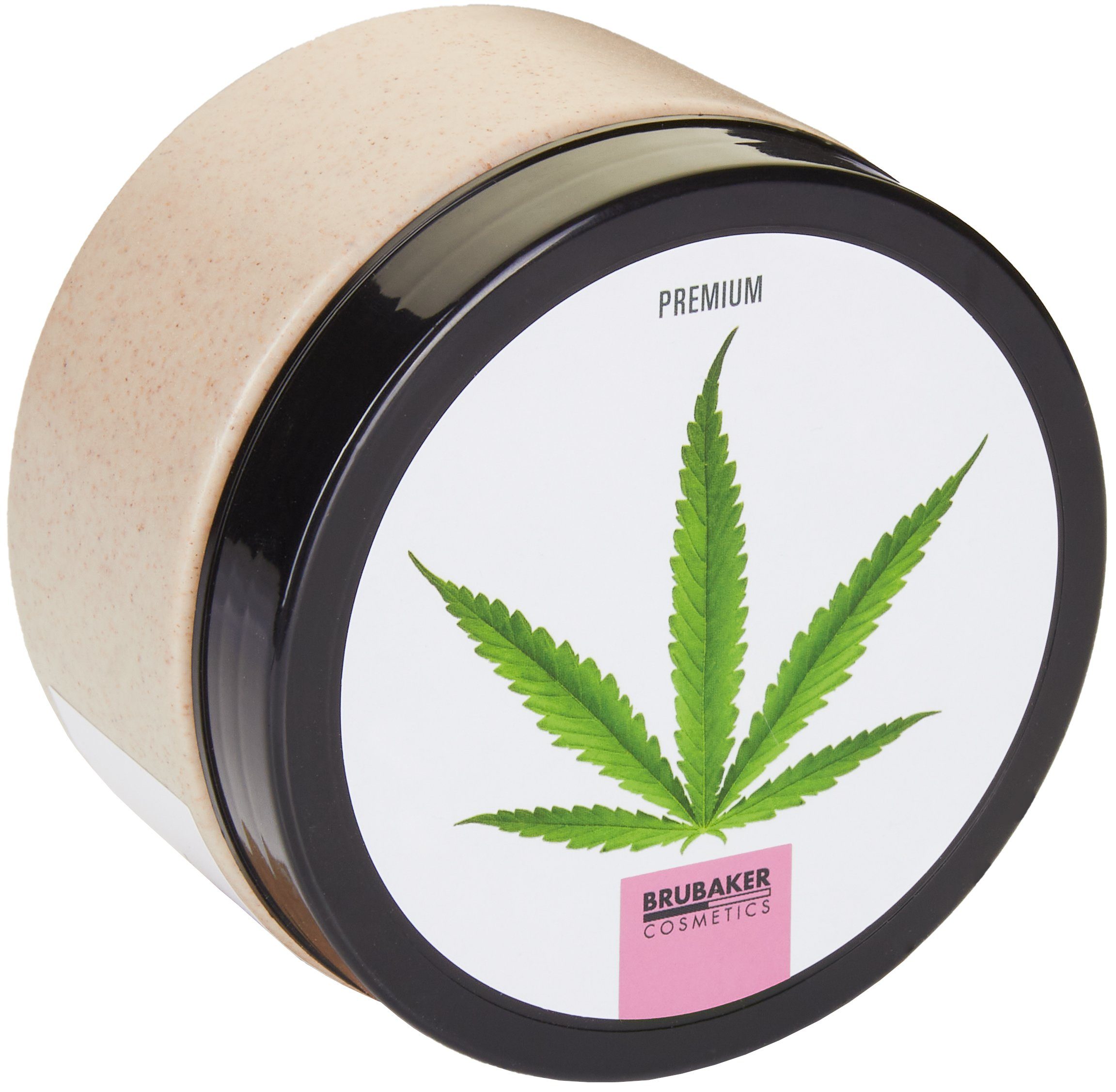 BRUBAKER Pflege-Geschenkset Beauty Geschenkset mit Erdbeeren & Kokosnuss Duft, 5-tlg., Damen Hanf Badeset mit Deko-Tablett aus Holz, Pflegeset für Frauen