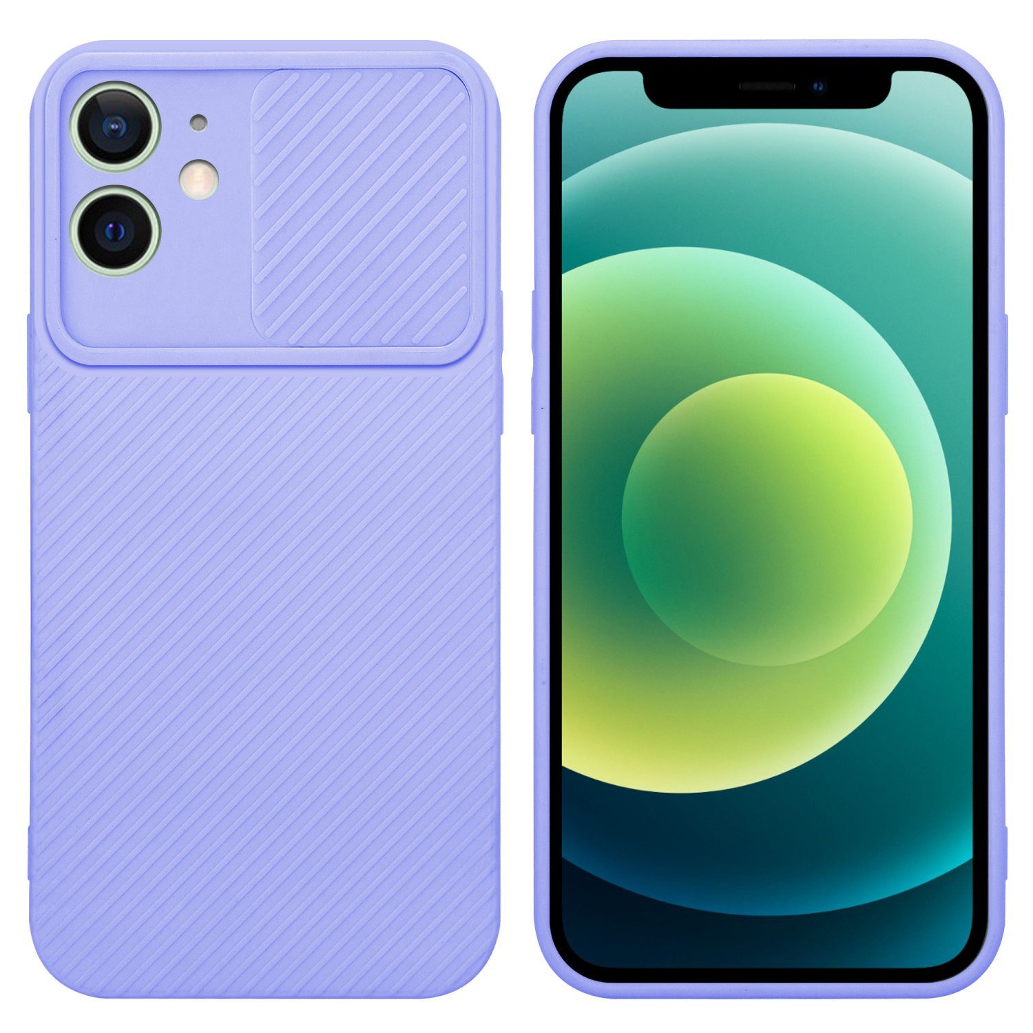 Cadorabo Handyhülle für iPhone 12 MINI Hülle Apple iPhone 12 MINI, Schutzhülle - TPU Silikon Hülle - mit Kameraschutz
