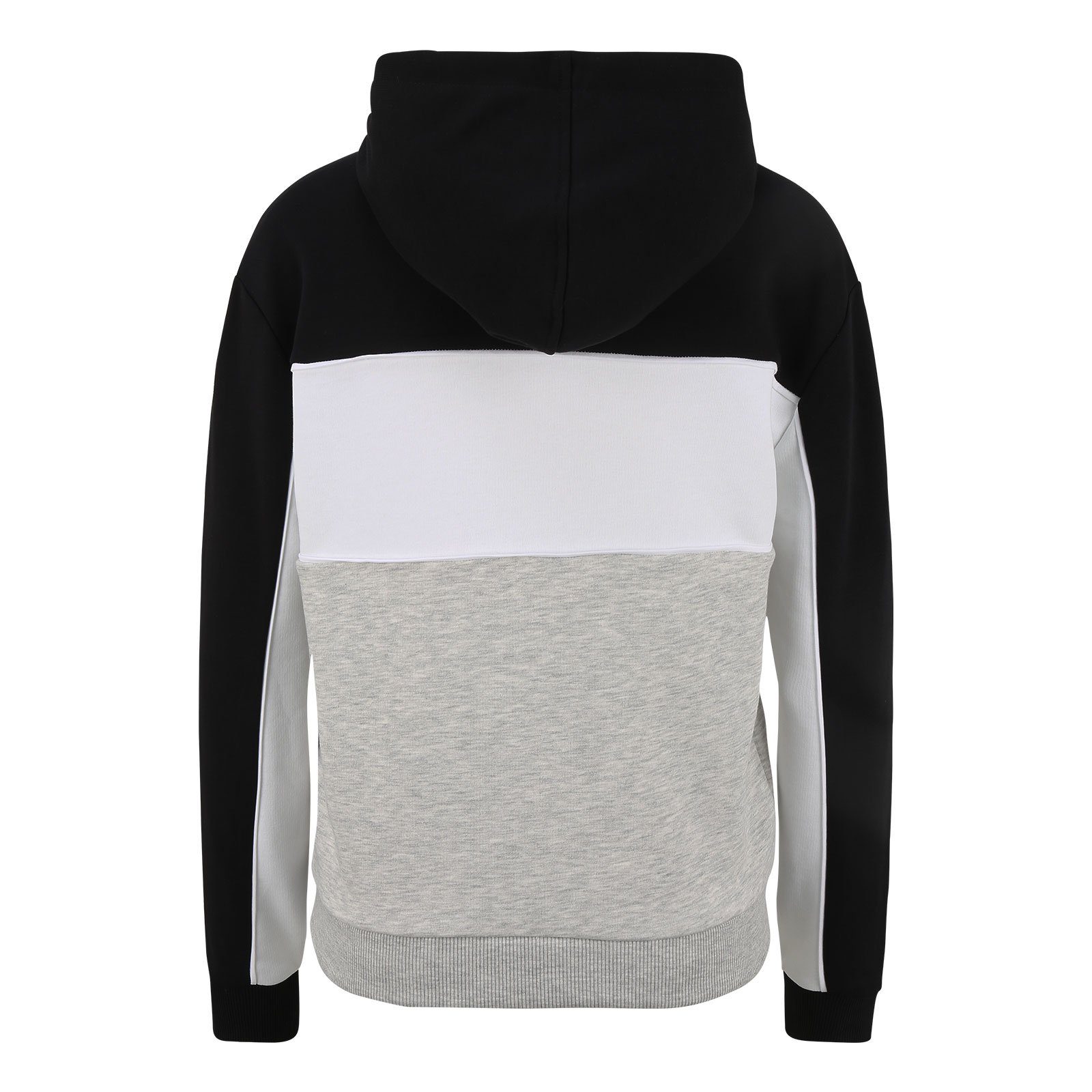 Aqila white Blocked großem A975 black Linear auf Fila Hoodie Vorderseite grey / Logo / der mel mit