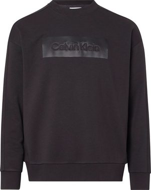 Calvin Klein Sweater EMBROIDERED COMFORT SWEATSHIRT mit hochschließendem Rundhalsausschnitt