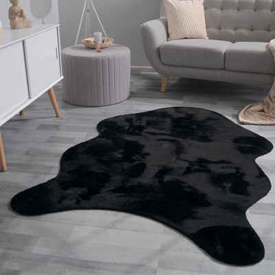Teppich Wohnzimmer Teppich Unifarben Flauschig Modern Kunstfell Kurzflor, TT Home, Fell, Höhe: 16 mm