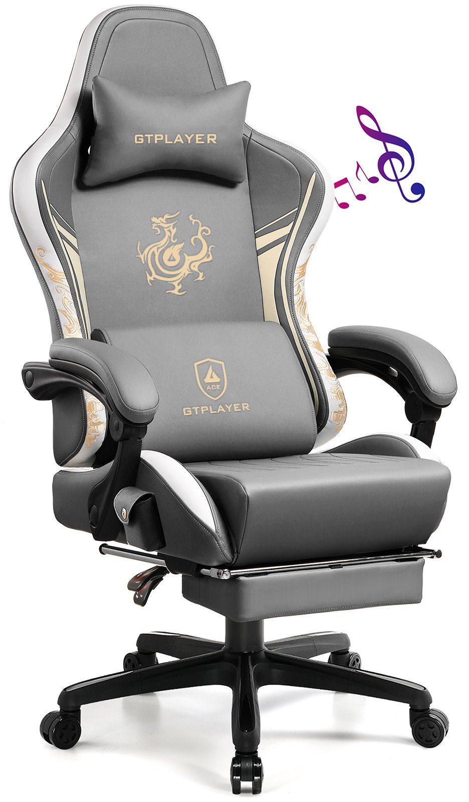 GTPLAYER Gaming-Stuhl Gamer Stuhl mit Bluetooth-Lautsprechern günstig online kaufen