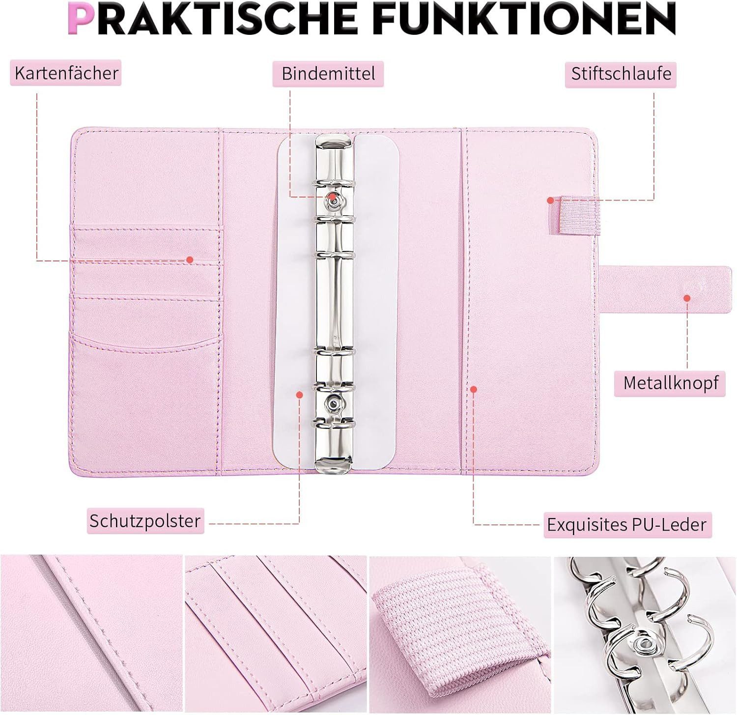 FELIXLEO Tagebuch Budgetplaner – A6-Budgetordner, Ringordner, Geldorganisator