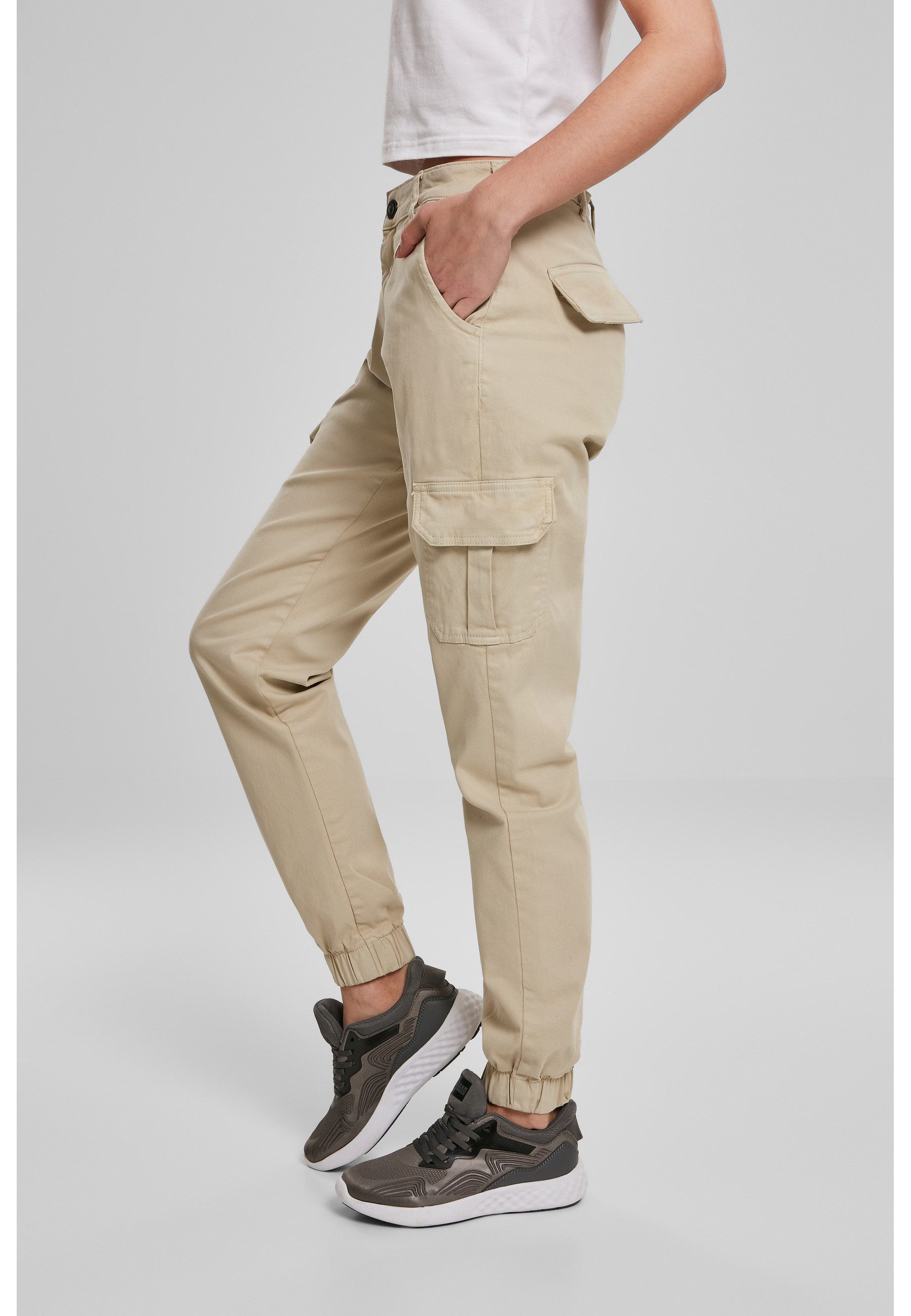 URBAN CLASSICS Cargohose Urban Classics Damen Ladies High Waist Cargo Pants (1-tlg)