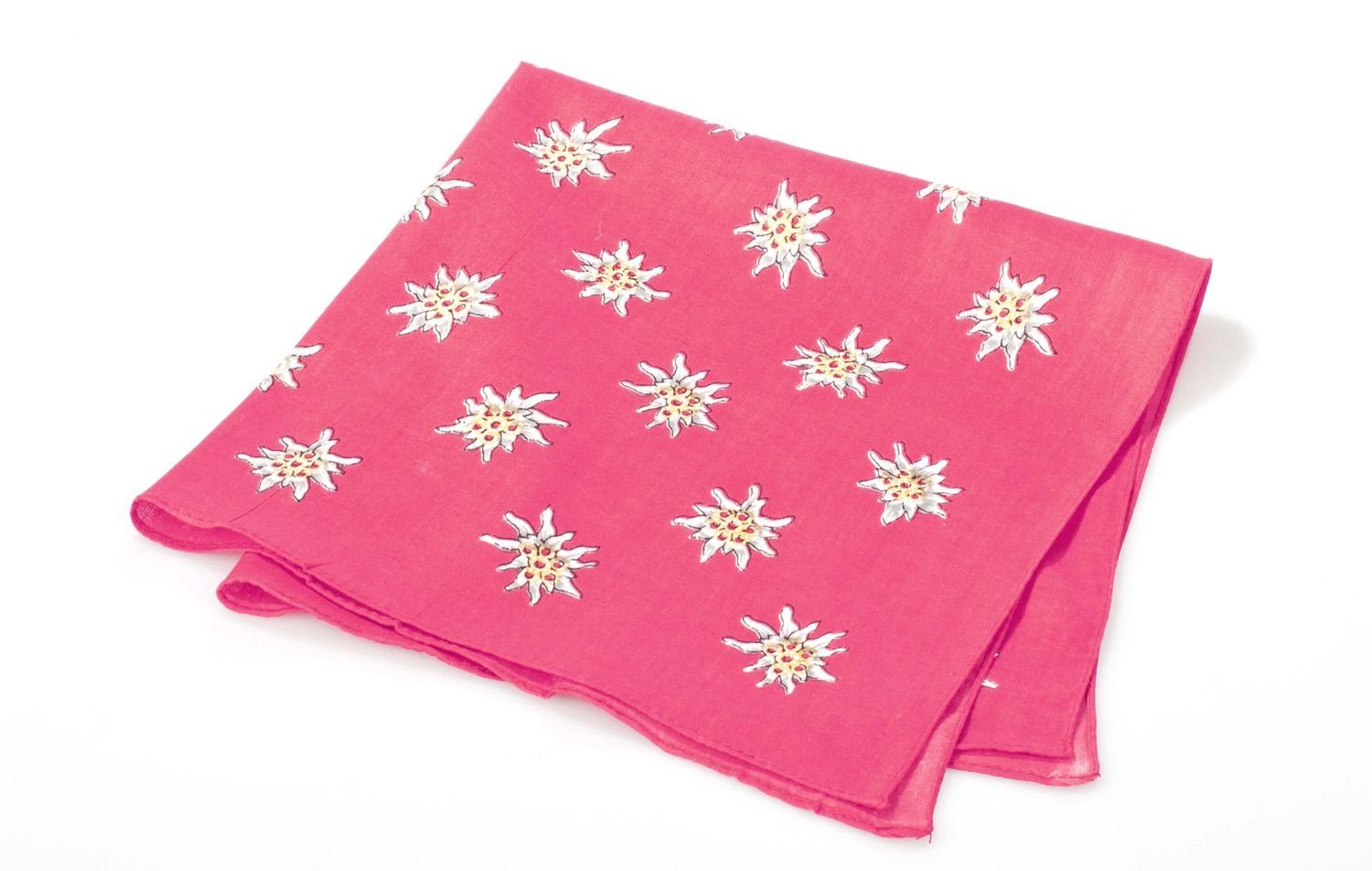 Breiter Nickituch, Tracht aus Baumwolle mit Edelweiß günstig online kaufen