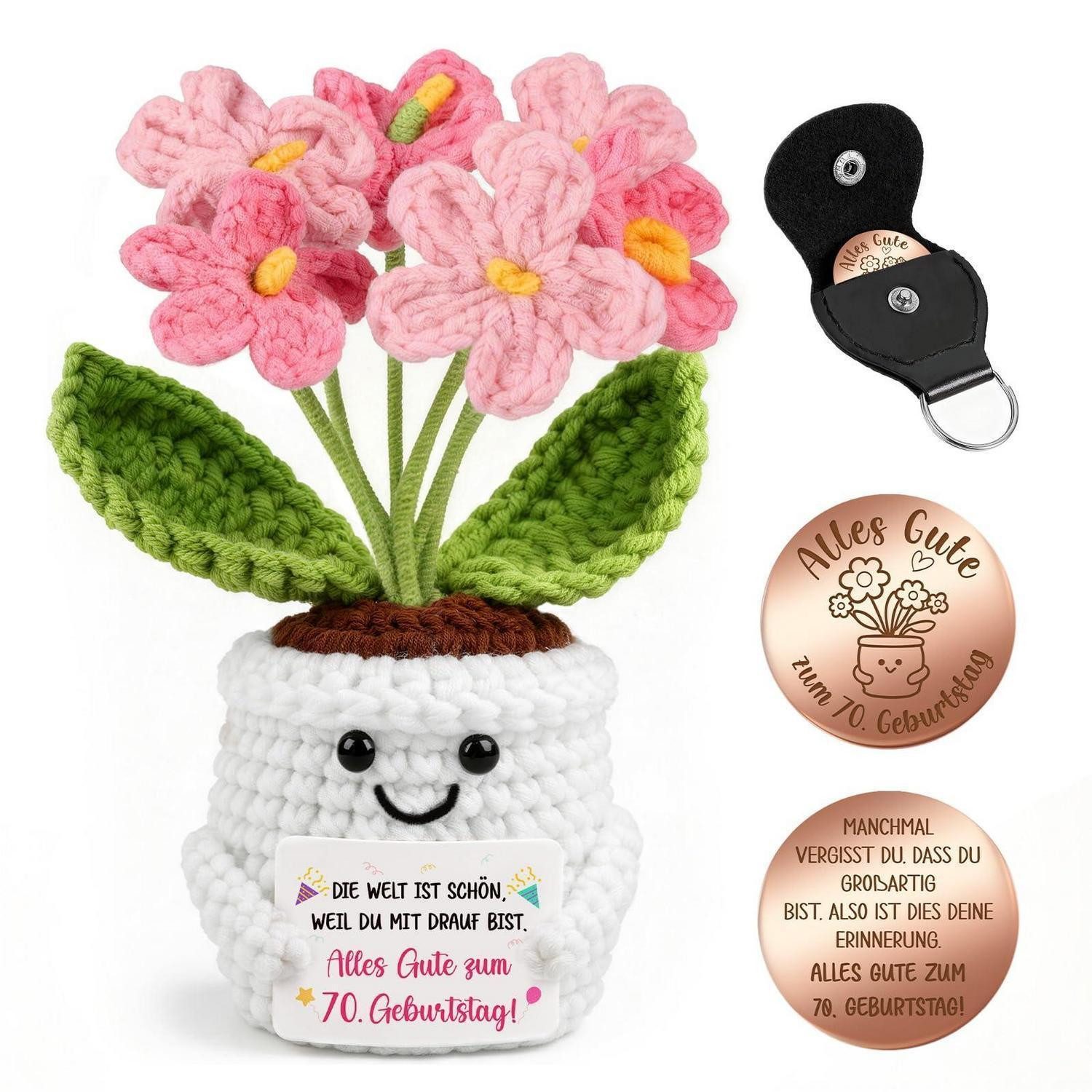 LuxusKollektion Geschenkbox Geschenk 70. Geburtstag Frau - Pocket Hug Vergissmeinnicht (1 St)