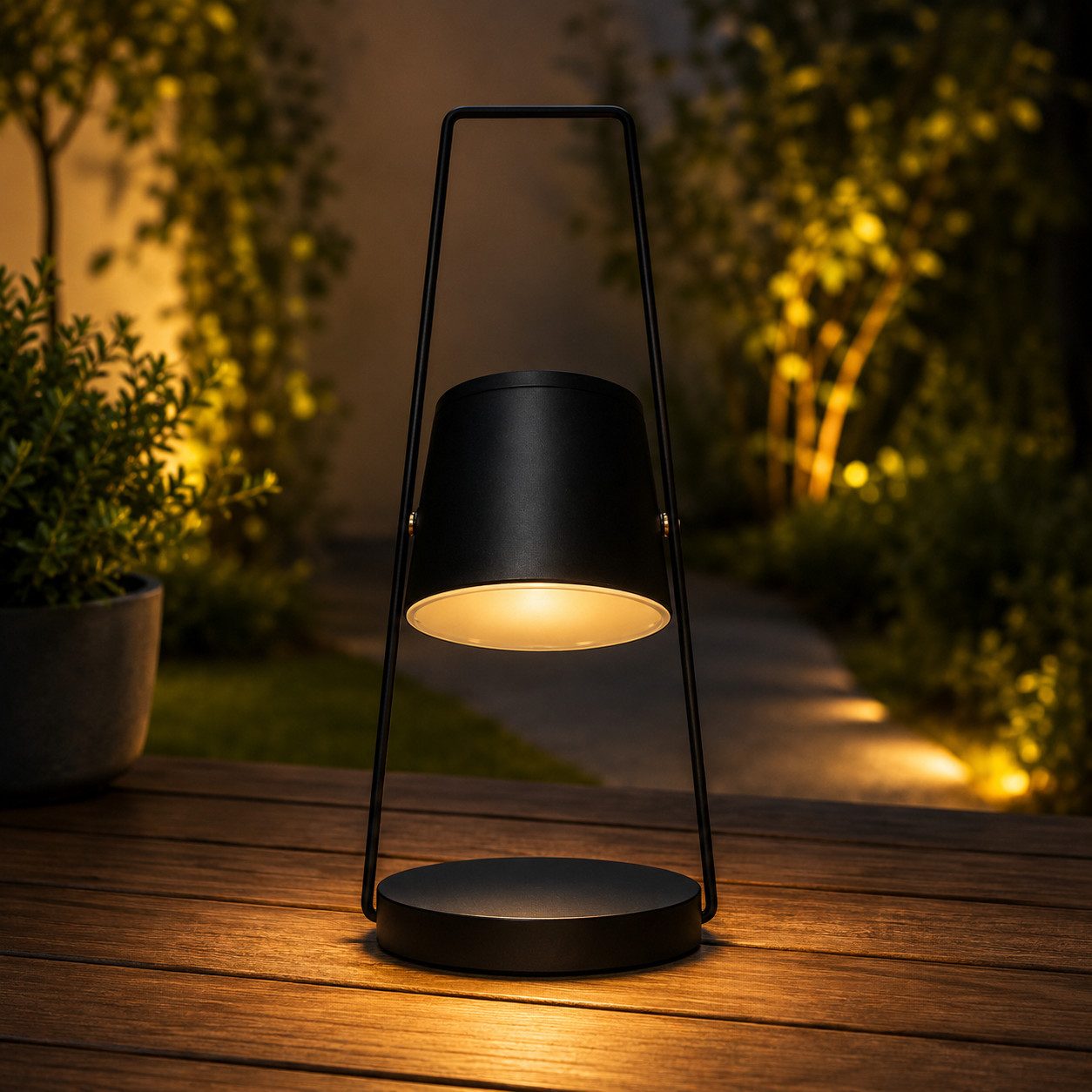 GiglioCollection LED Solarleuchte LED Solar-Tischleuchte schwenkbar IP44 wetterfest Garten & Terrasse, LED fest integriert, Rot, Grün, Blau, Warmweiß, Gelb, Violett, Pink, Weiß