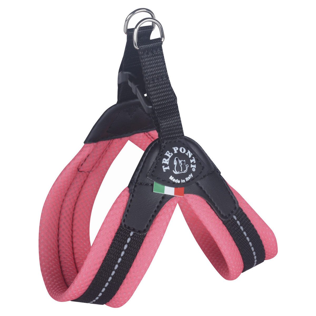 Tre Ponti Hunde-Geschirr T220MN + T220P Easy Fit Soft Mesh Sorbetto mit Click-Verschluss pesca