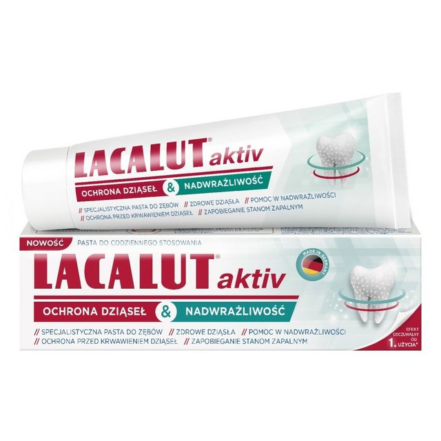 Zdrovit Zahnpasta Lacalut Activ Zahnpasta – Zahnfleischschutz & Empfindlichkeit 75ml