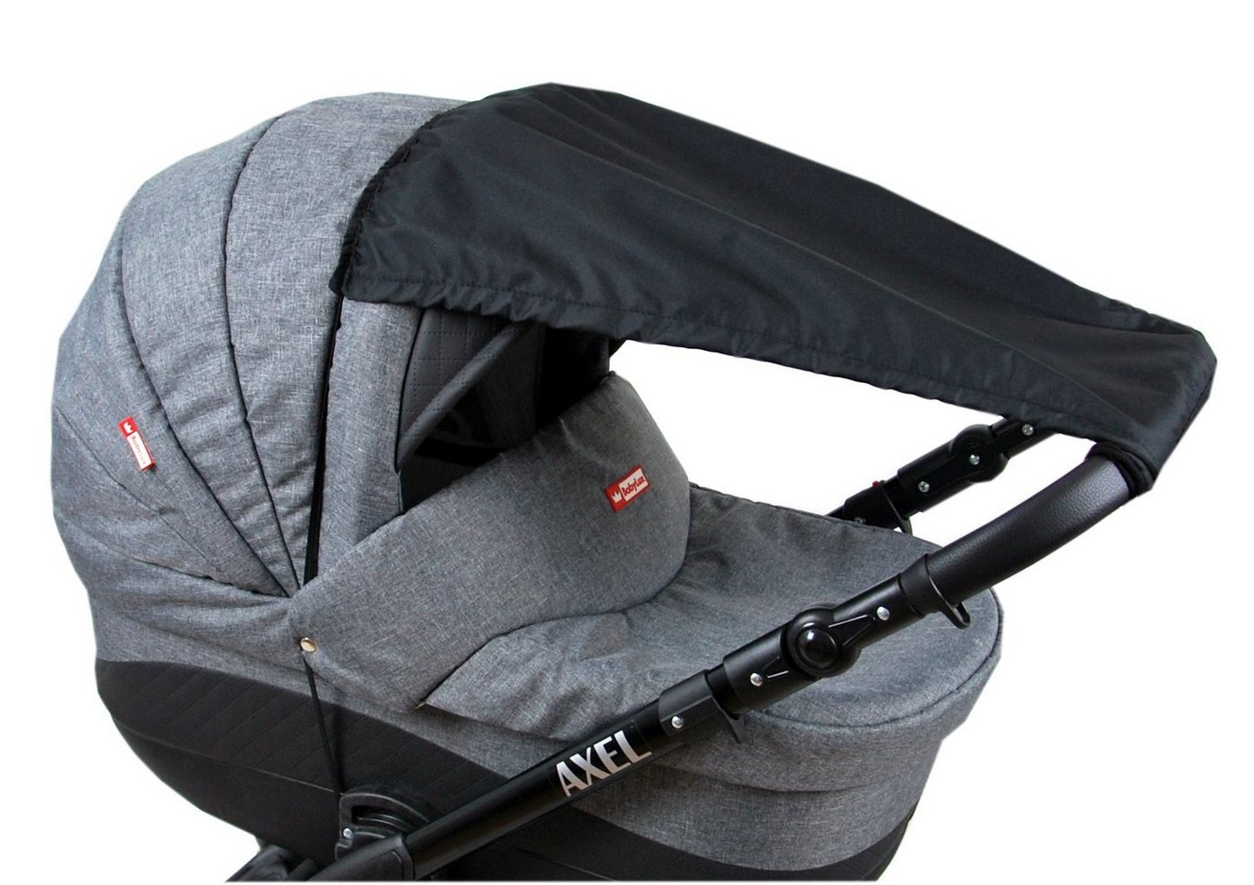 Thumbnail - BabyLux Kinderwagen-Sonnenschutzhülle BABYLUX Sonnenschutz UV Rollo Schutz SONNENSEGEL für Kinderwagen (1-St), Schwarz