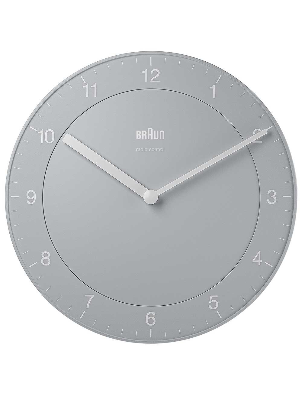 Braun Wanduhr Braun BC06G-DCF Klassik Funkwanduhr 20 cm grau