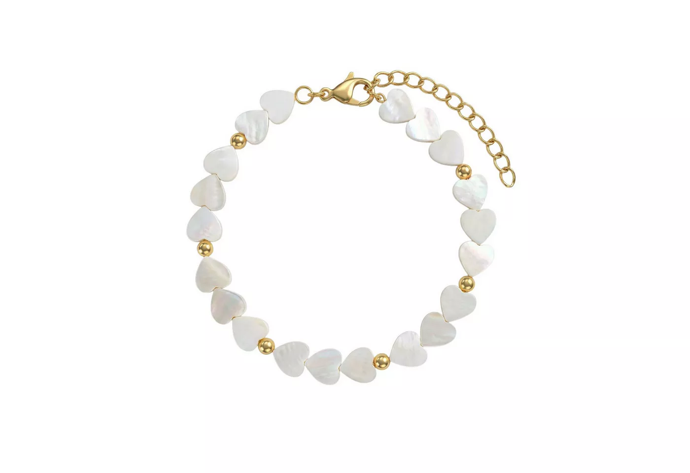 Amor Armband Herzen, mit Perlmutt