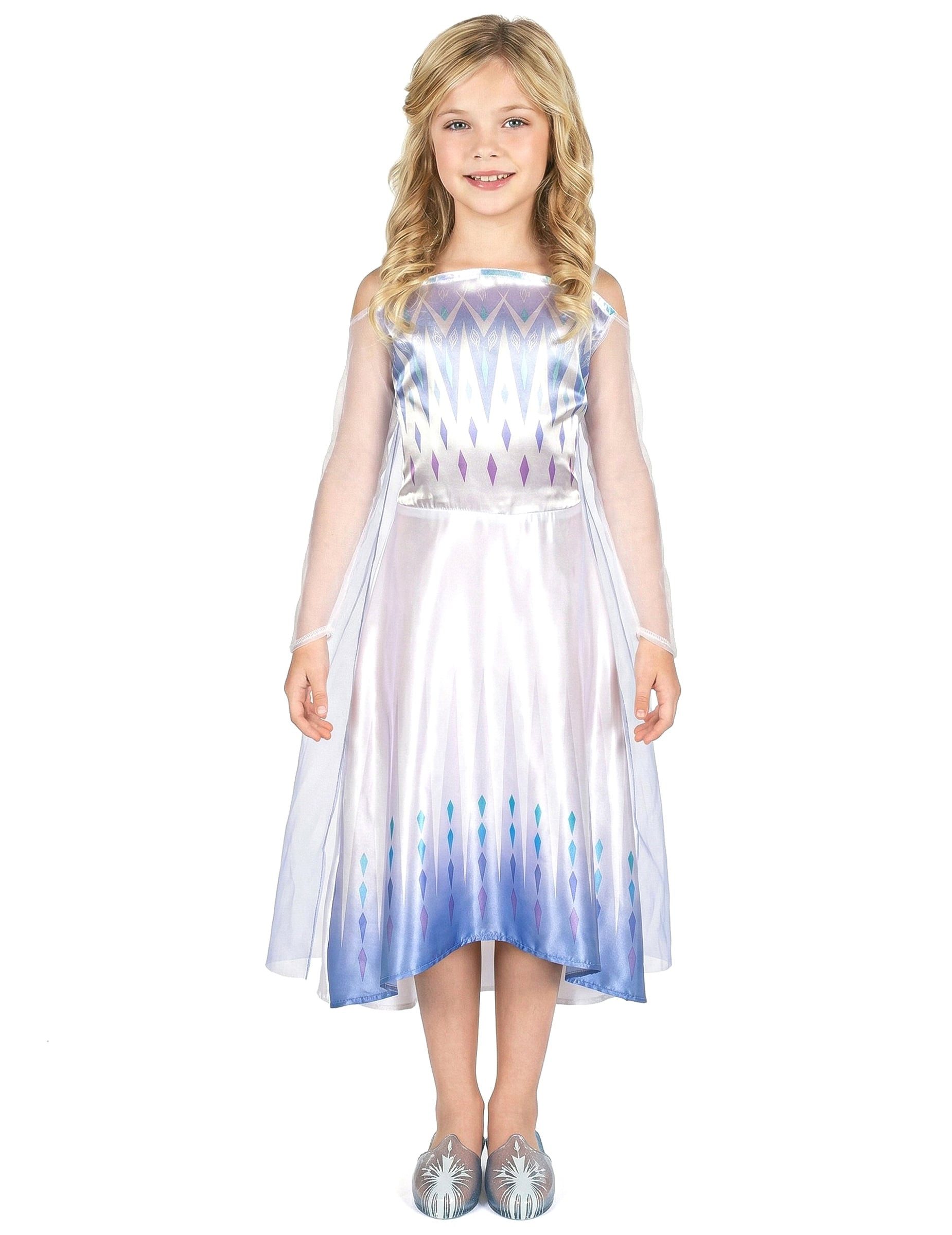 Disguise Kostüm Elsa-Kostüm für Kinder Schneekönigin 2 weiss-blau