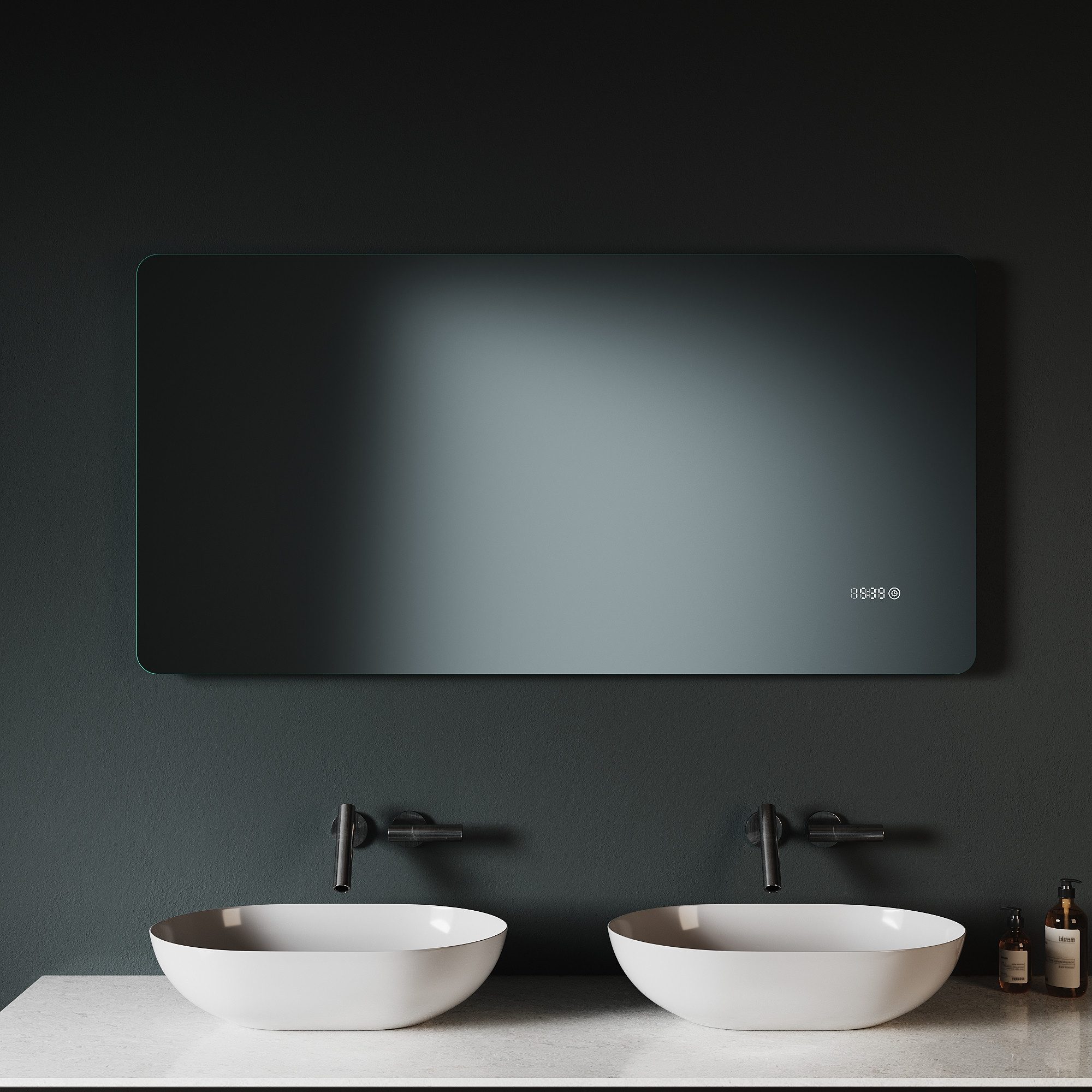 SONNI Badspiegel Badezimmerspiegel mit LED-Beleuchtung 120×60 günstig online kaufen