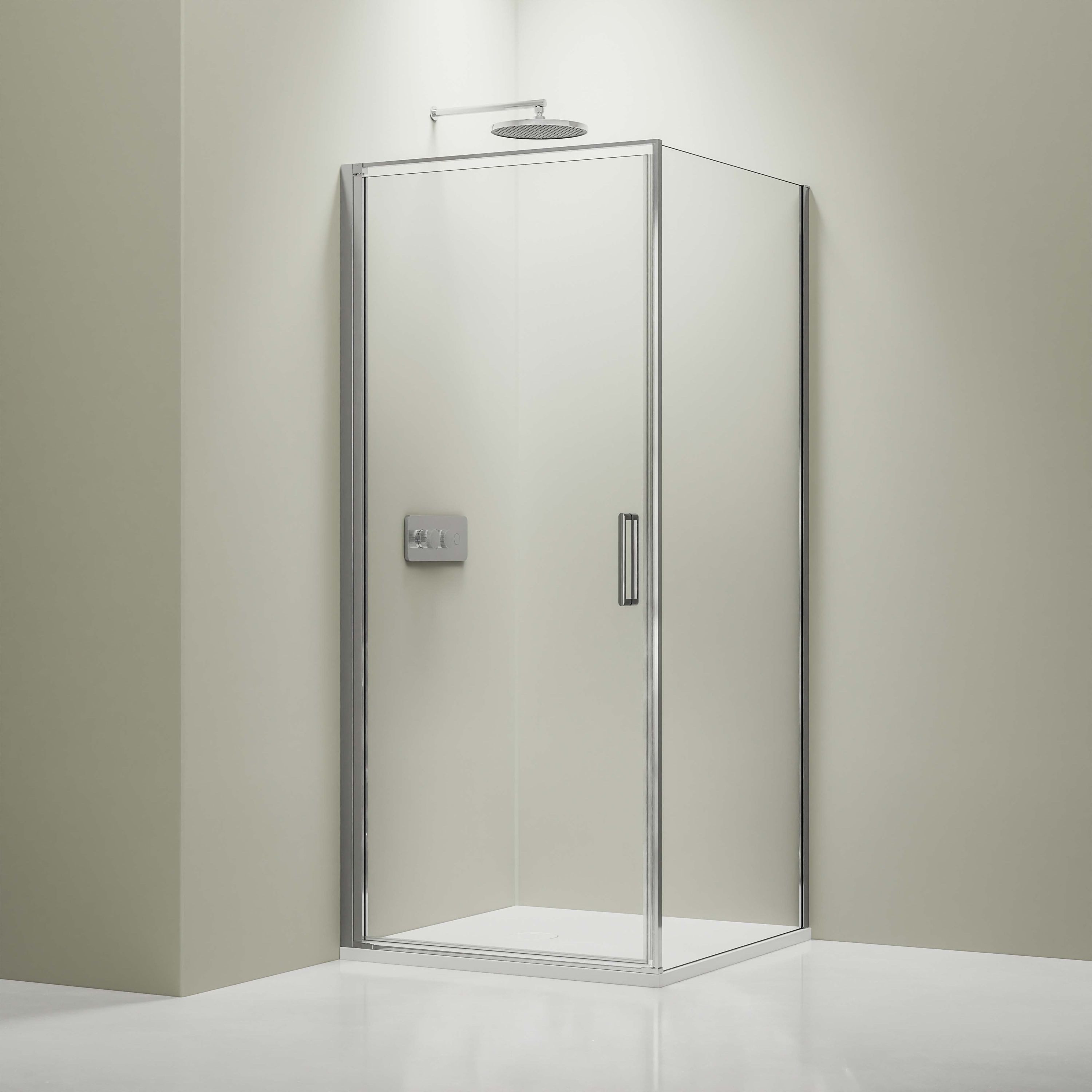 Bernstein Eckdusche EX416S, 6mm Echtglas - 100 x 100 x 195 cm