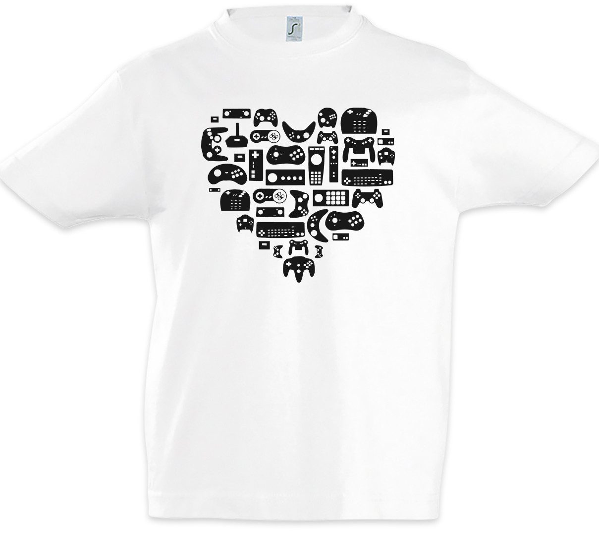Print-Shirt Controller Heart II Kinder T-Shirt Retro Gamer Controller Video Game
