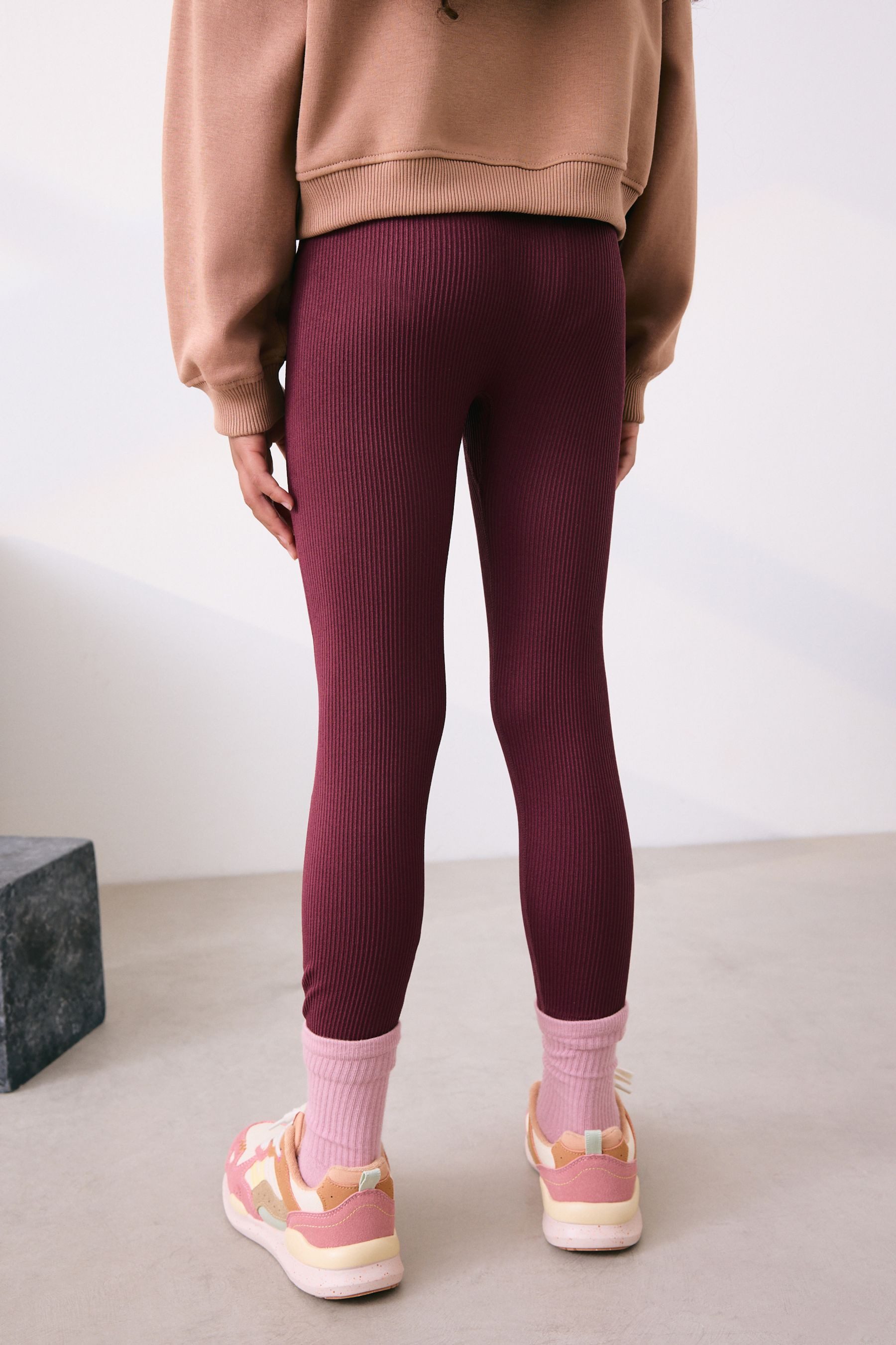 Next Leggings Nahtlos Gerippte Leggings mit hoher Taille (1-tlg)