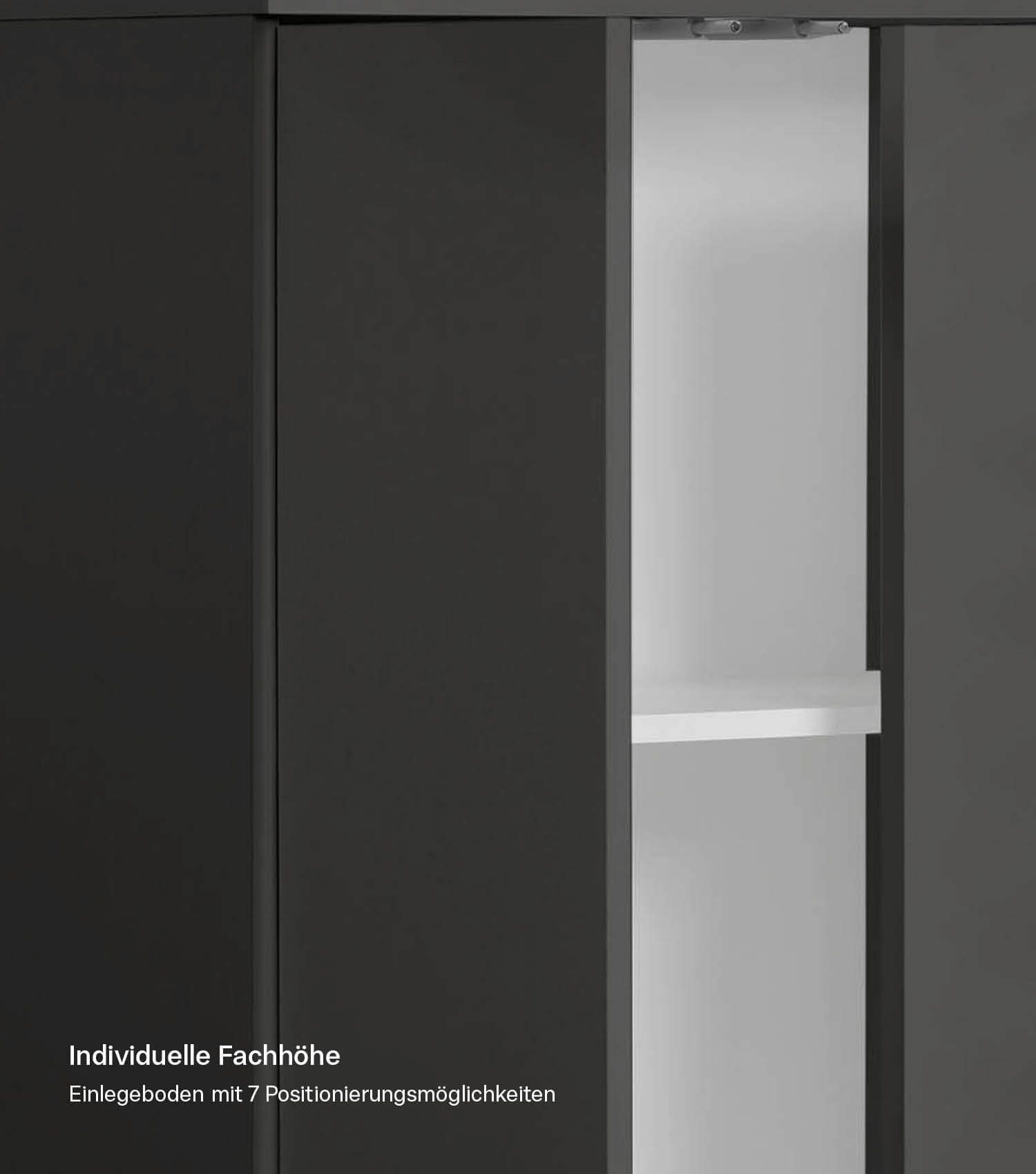 mokebo Mehrzweckschrank Der Kurze (60x81 cm, mit Einlegeboden) Made in Germany, Aktenschrank, Schuhschrank, Aufbewahrung in Anthrazit