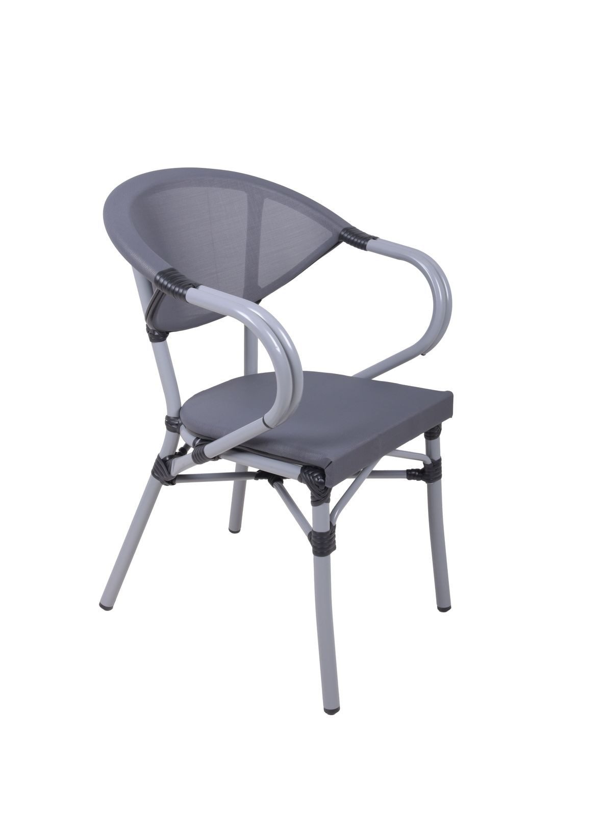 Stapelstuhl Stapelstuhl 2er Set, grau: Eleganter Outdoor-Komfort für Genießer