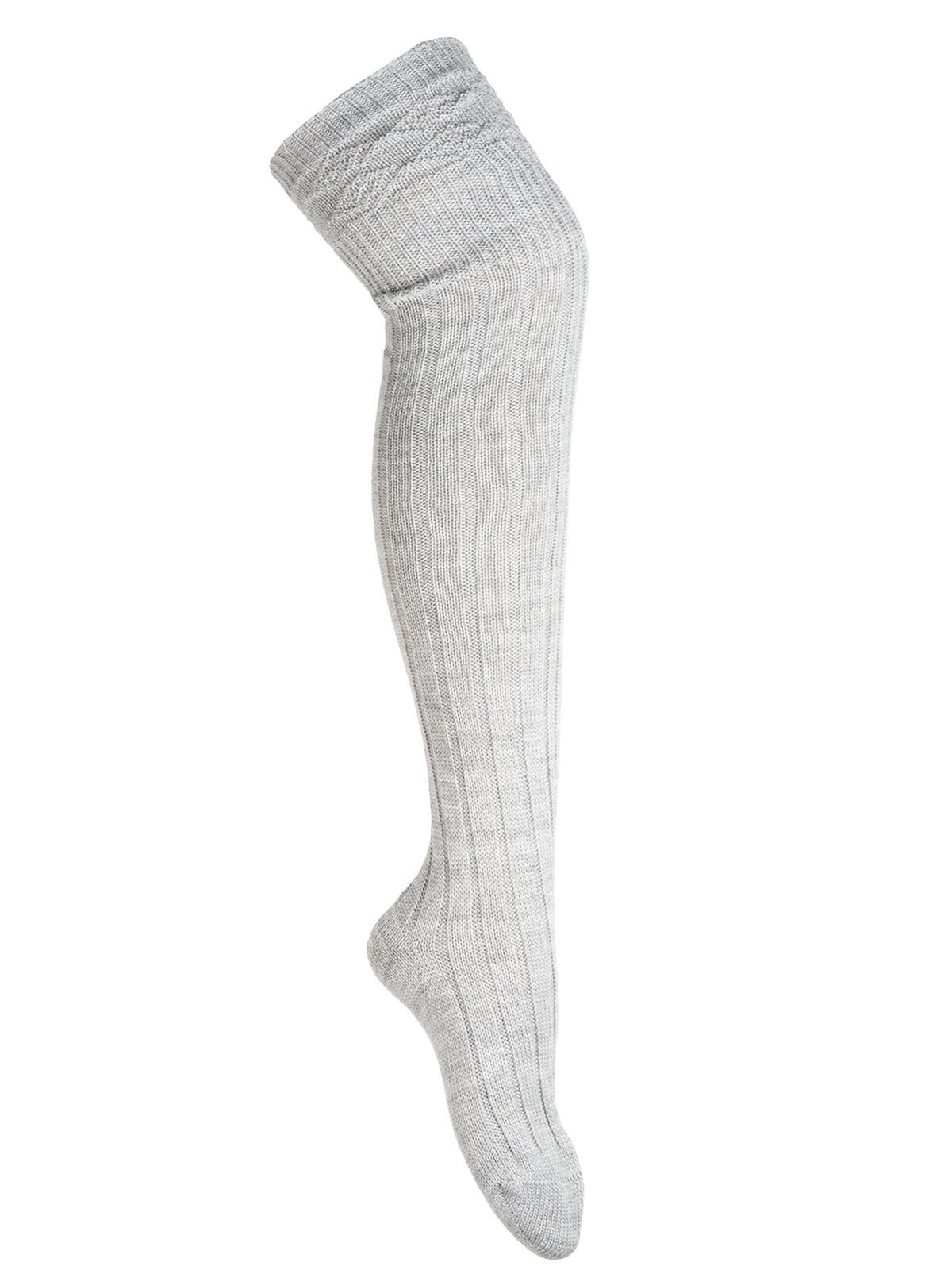 Goldschmidt Trachten Kniestrümpfe Overknees mit Muster grau Onesize