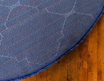 Hochflor-Teppich Temara Shag, Myflair Möbel & Accessoires, rund, Höhe: 51 mm, gewebt, Rauten Design, weich & kuschelig