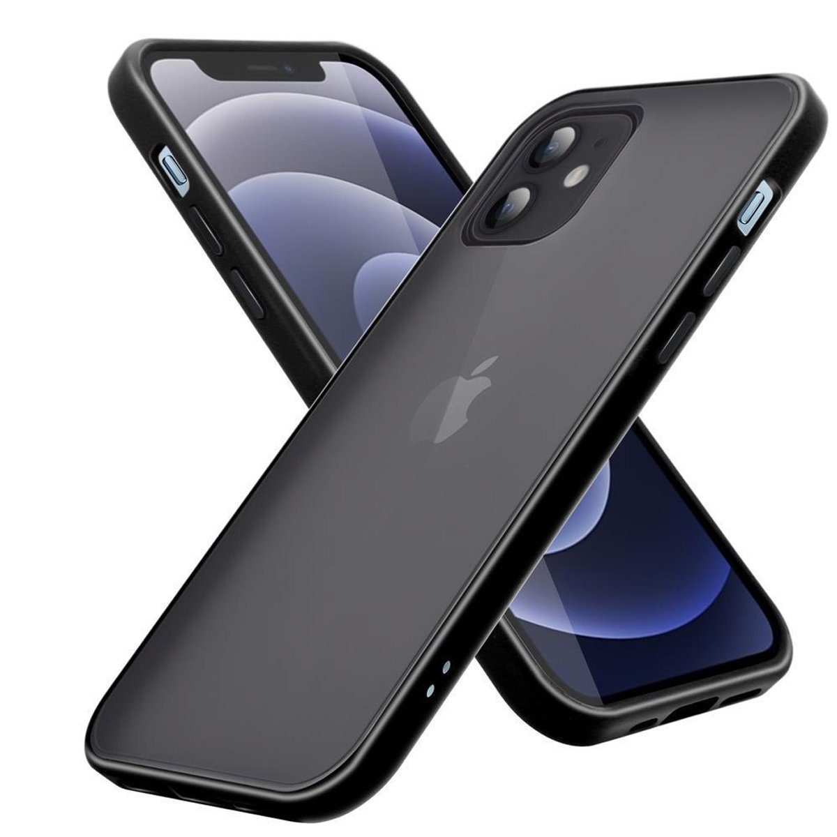 Cadorabo Handyhülle Hybrid Matt Apple iPhone 12 PRO MAX, Handy Schutzhülle  - Hülle - Ultra Slim Hard Cover Case - Bumper