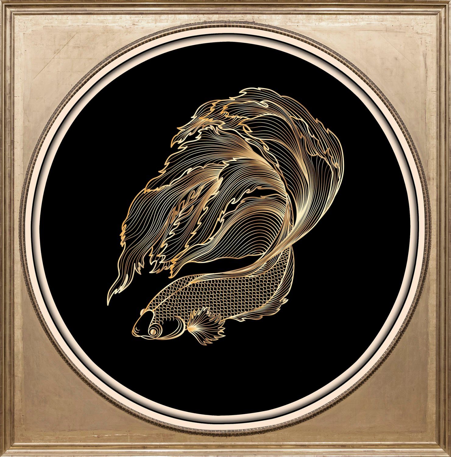 queence Acrylglasbild Fisch, Gemälde, Kunst, Tiere, Wassertiere, Fine Art-Print in Galeriequalität