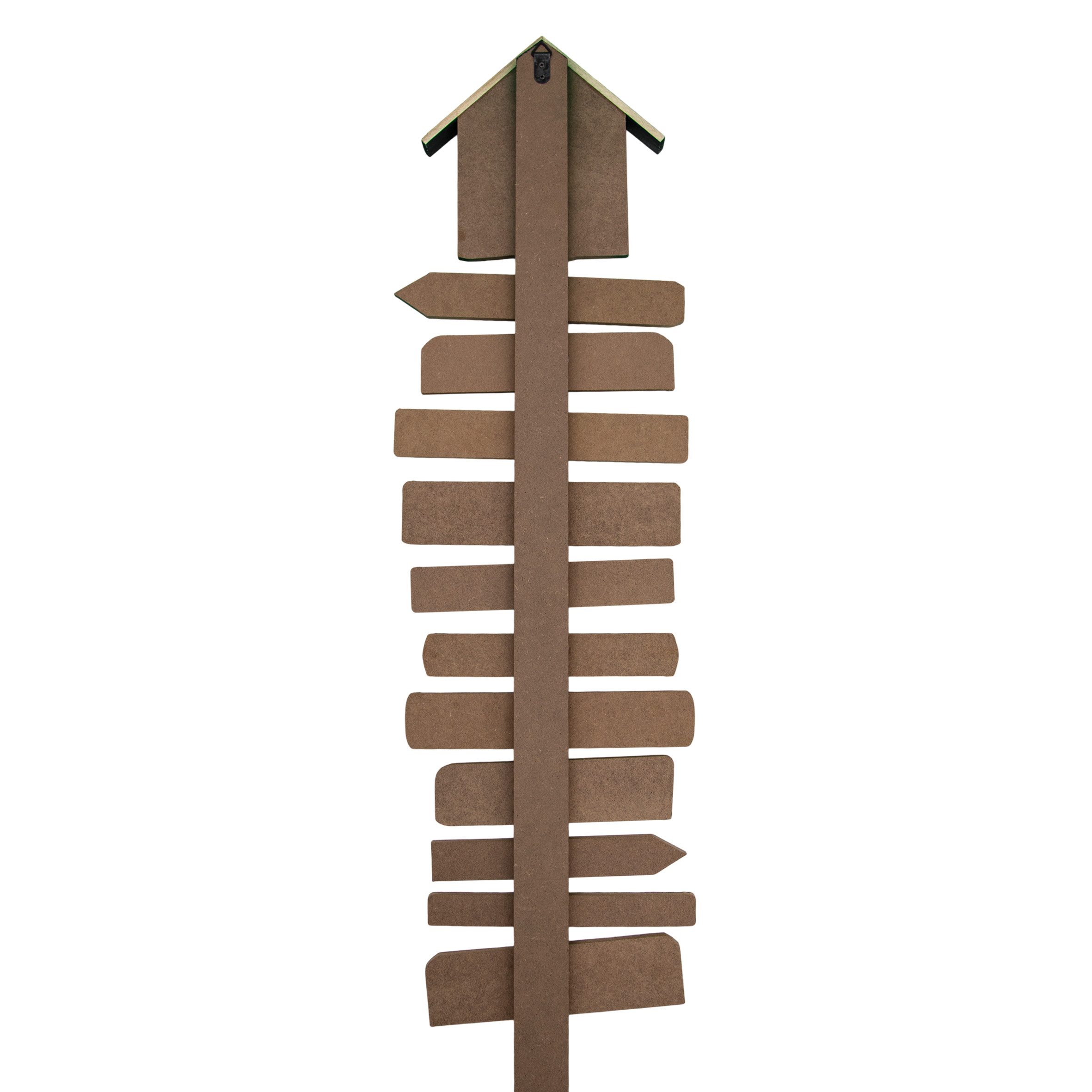 Spetebo Deko-Schriftzug Holz Gartenstab mit 11 Gartenregeln - 99 x 27 cm (Stück, 1 St., Gartenschild), Buntes Holzschild mit 11 Regeln für den Garten