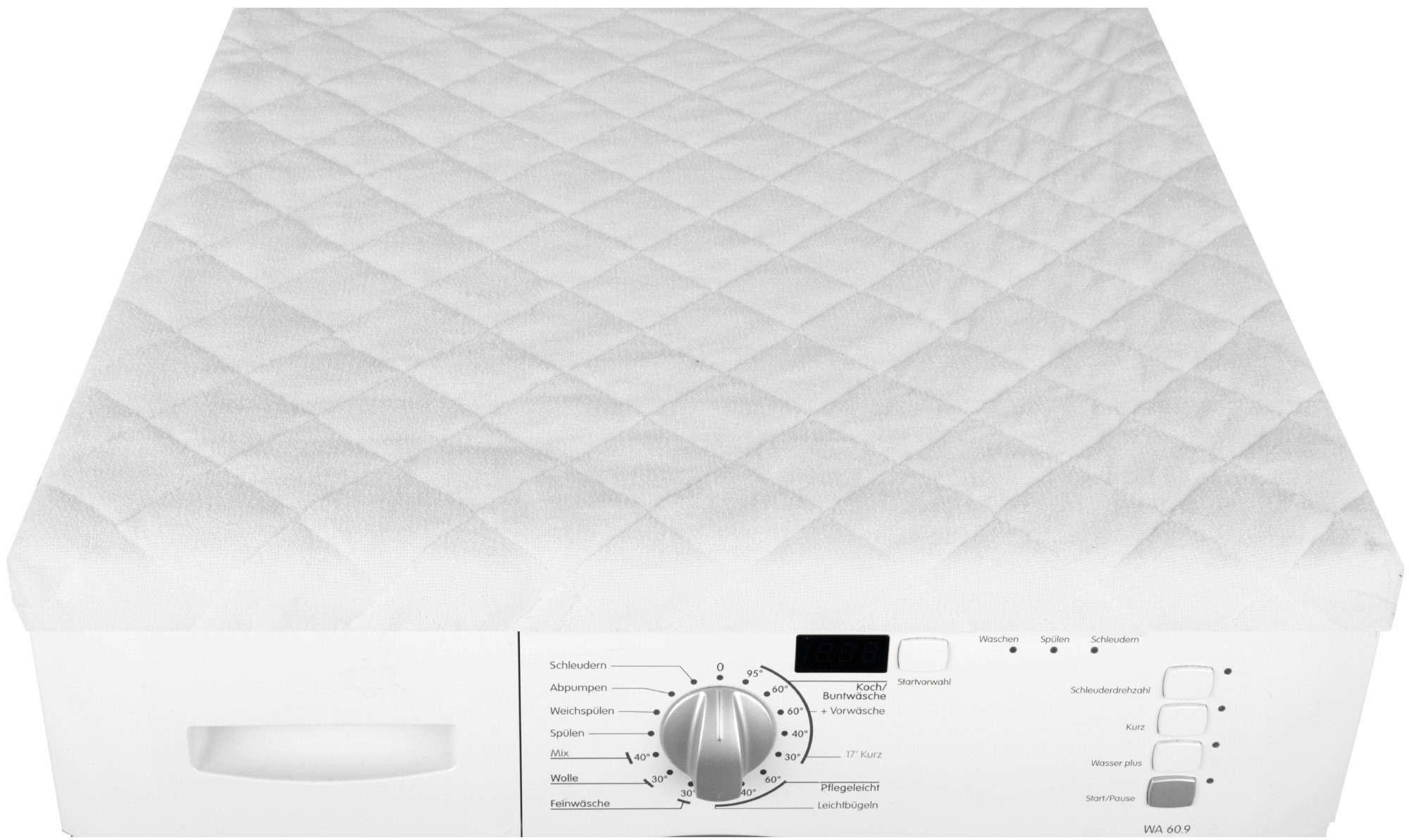 Bestlivings Waschmaschinenbezug 60x60cm aus Baumwolle/Polyester, mit Gummizug, Frottee-Steppung, maschinenwaschbar & trocknergeeignet