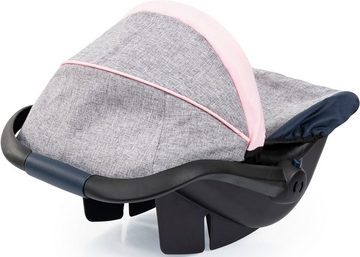 Bayer Puppen Autositz Puppen-Autositz mit Dach, blau/grau/rosa, blau/grau/rosa