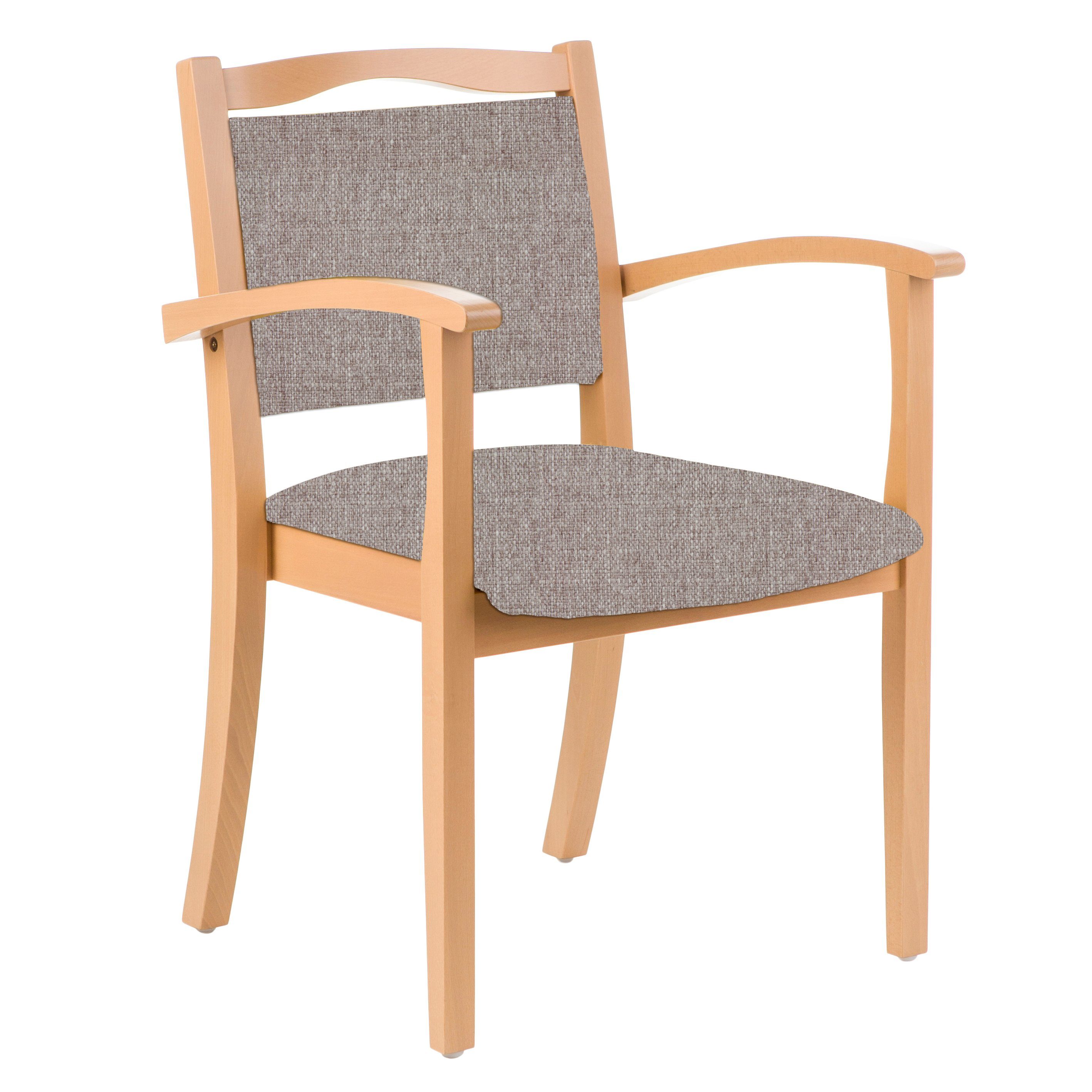 einrichtungsdesign24 Armlehnstuhl 4-Fußstuhl Holzstuhl mit Armlehnen Alexan günstig online kaufen