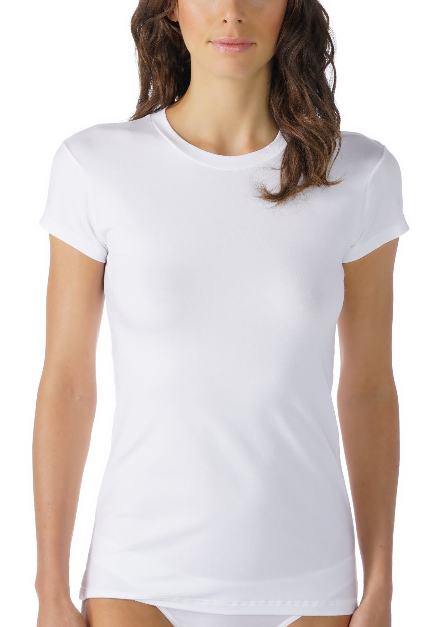 Mey Kurzarmshirt Mey Cotton Pure T-Shirt, 26501 Weiß
