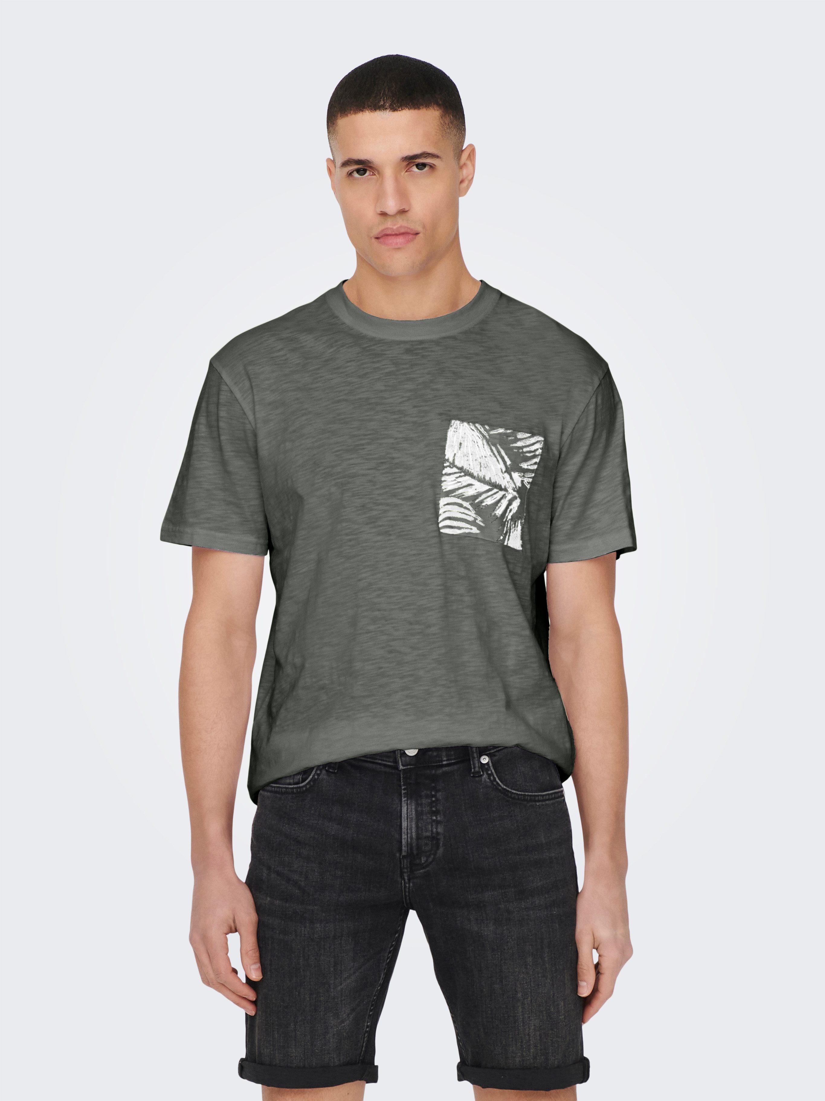 ONLY & SONS Rundhalsshirt ONSPERRY LIFE günstig online kaufen