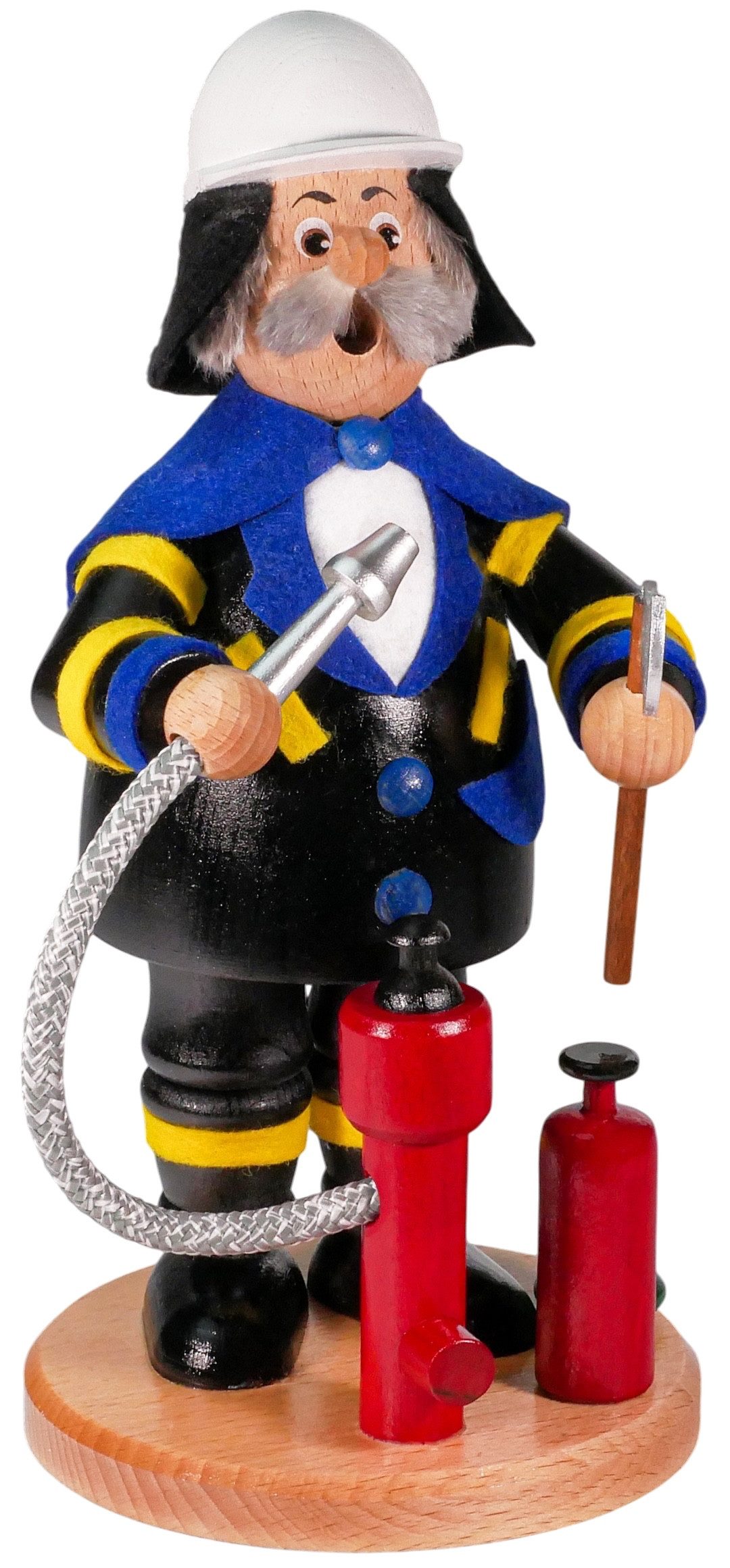 DWU - Drechselwerkstatt Uhlig Räuchermännchen DWU Räuchermann Feuerwehrmann, (1 St), Handarbeit aus dem Erzgebirge