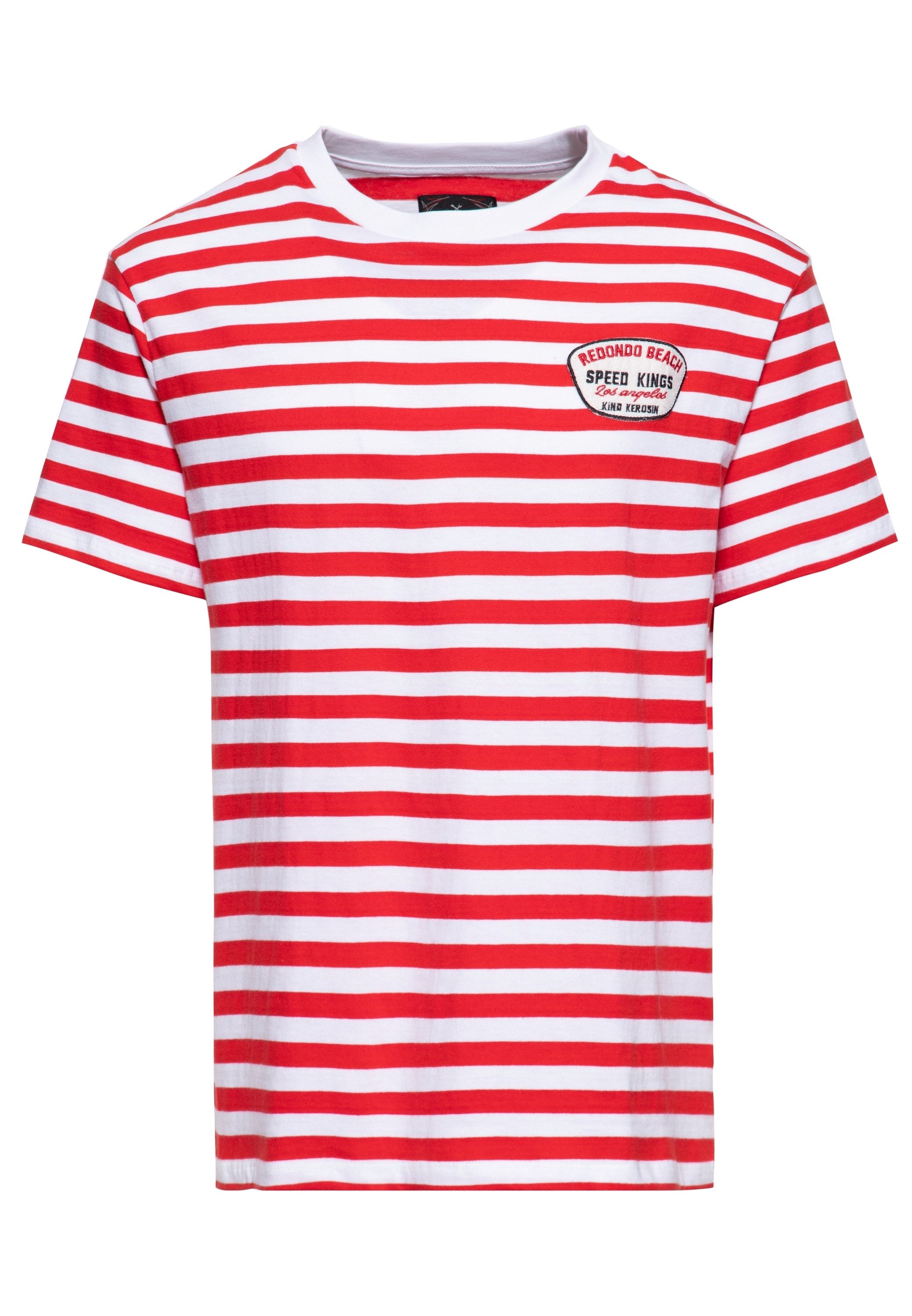 KingKerosin Print-Shirt Redondo Beach - Speed Kings (1-tlg) mit Bretonstreifen