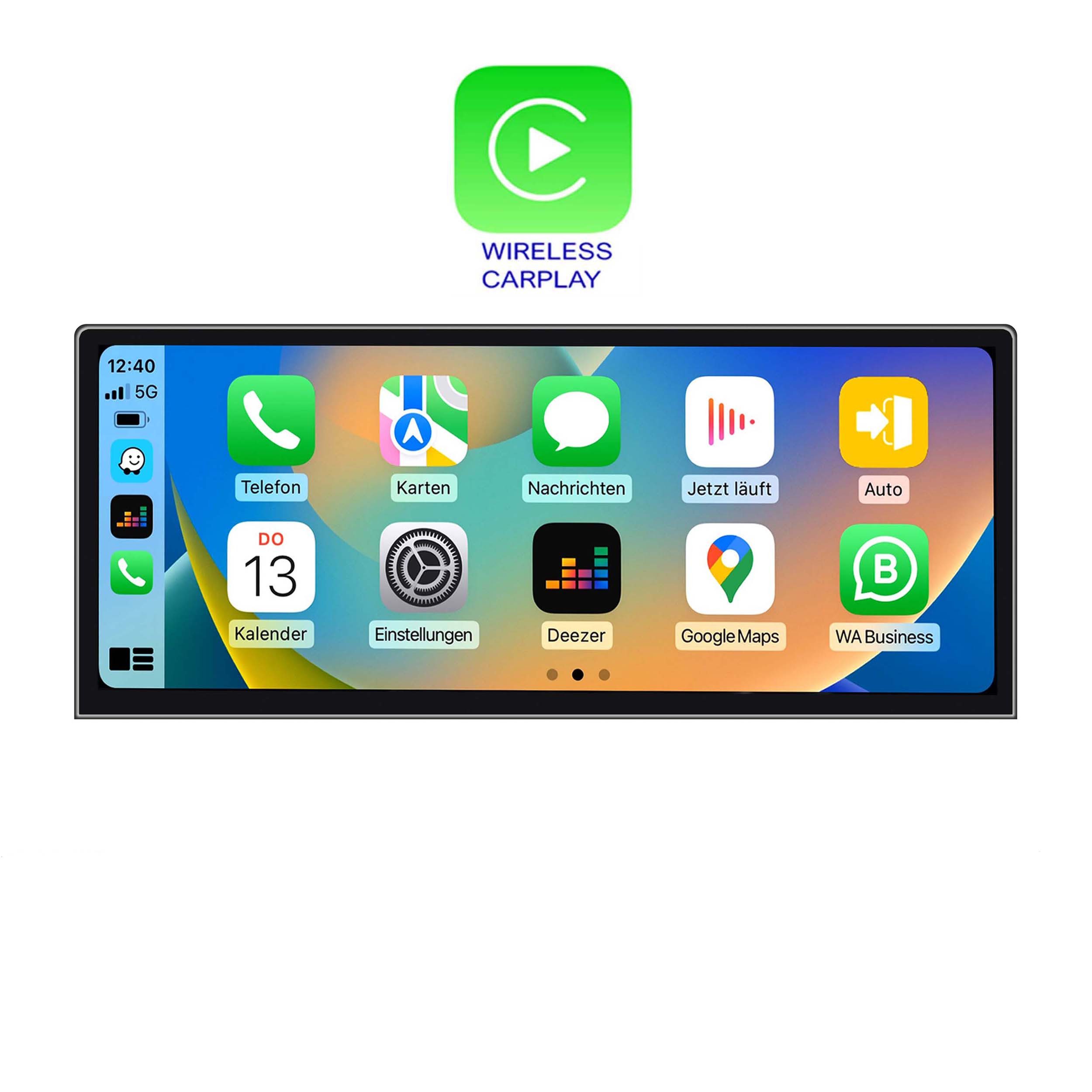TAFFIO Für BMW E81 E82 E87 E88 CIC 12,3" Touchscreen Android GPS Navi CarPlay Einbau-Navigationsgerät