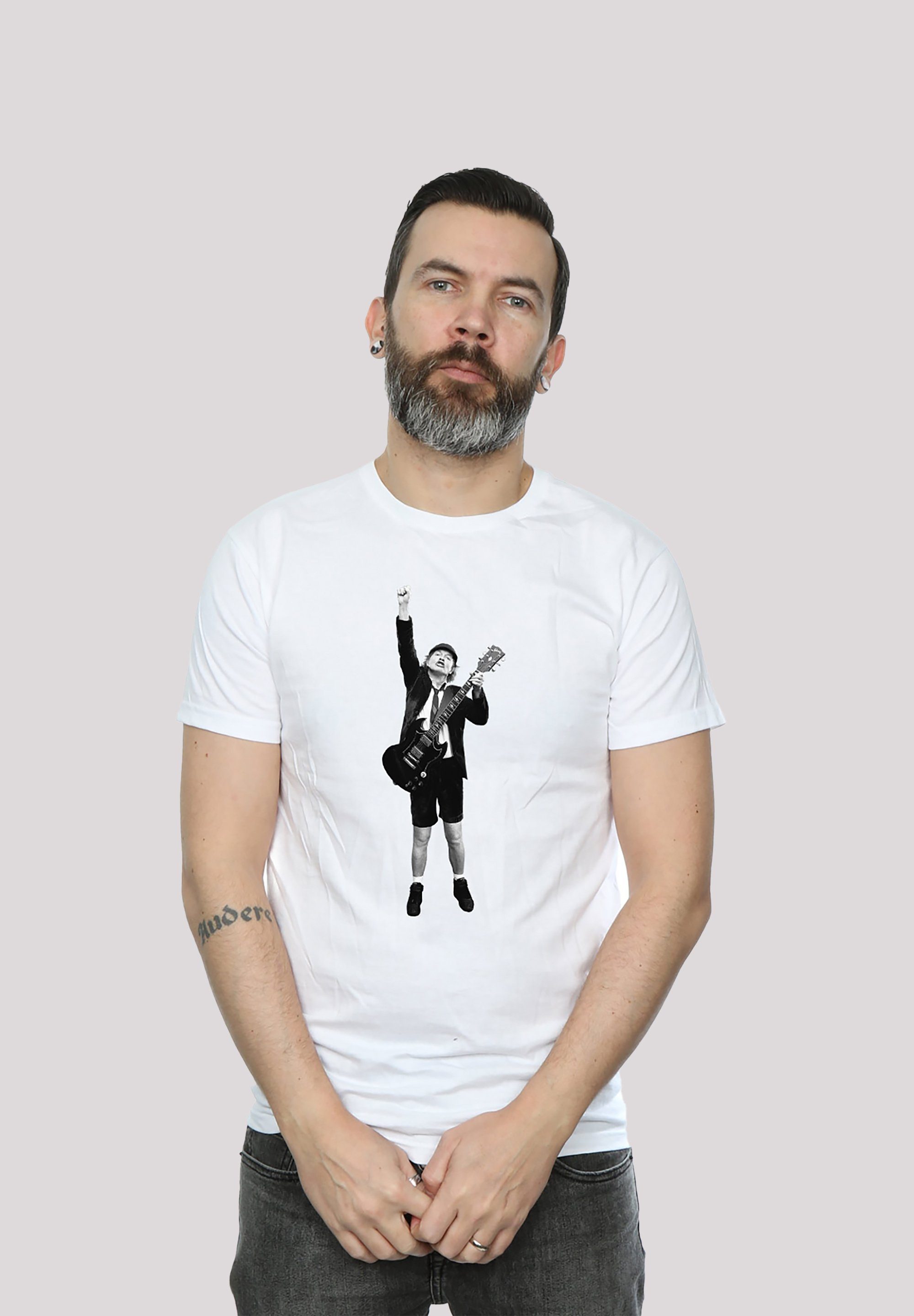 F4NT4STIC T-Shirt ACDC Angus Young Cut Out für Kinder & Herren Print