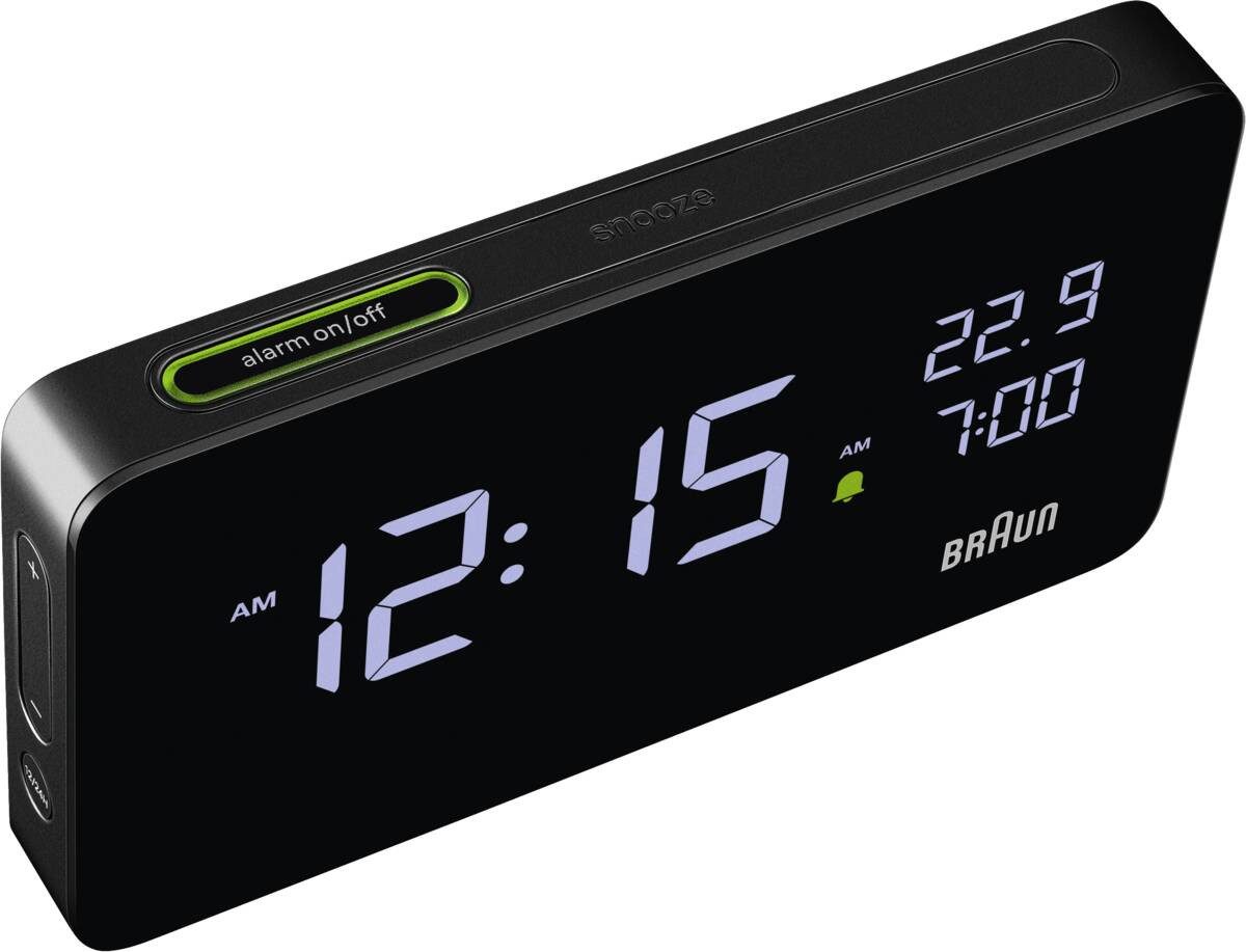 Braun Radiowecker Braun Uhren BC20B Digitaler Wecker Uhren/Wecker Schwarz