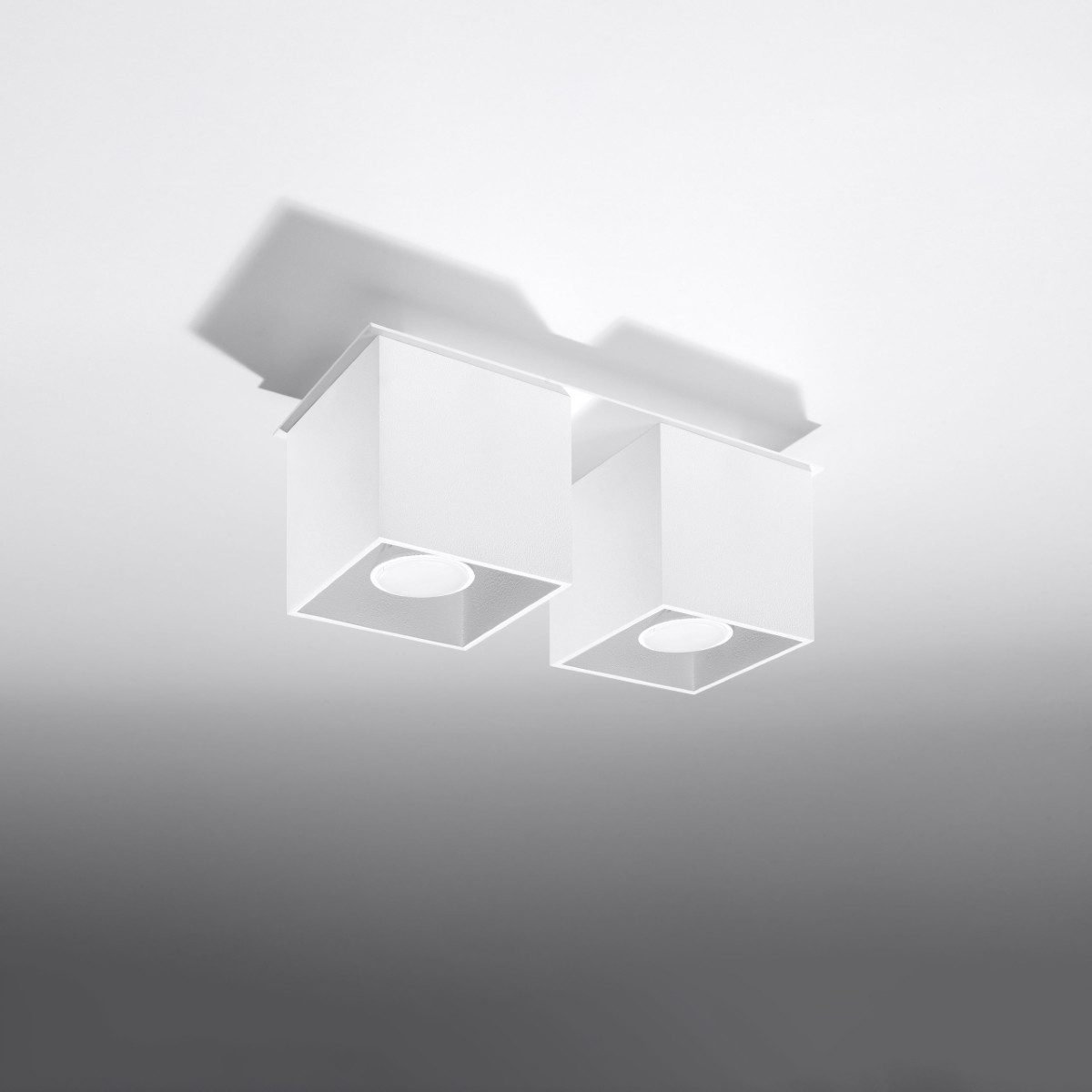 SOLLUX lighting Deckenleuchte Deckenleuchte Quad 2 Weiß, Nicht enthalten