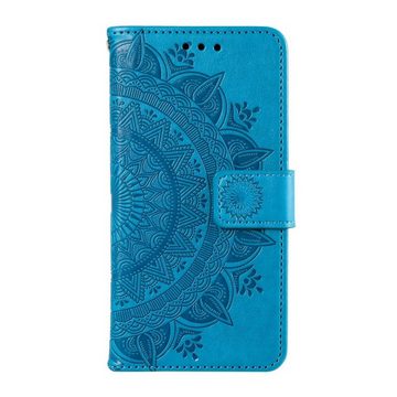 CoverKingz Handyhülle Hülle für Samsung Galaxy S23 Handyhülle Flip Case Cover Schutzhülle 15,5 cm (6,1 Zoll), Klapphülle Schutzhülle mit Kartenfach Schutztasche Motiv Mandala
