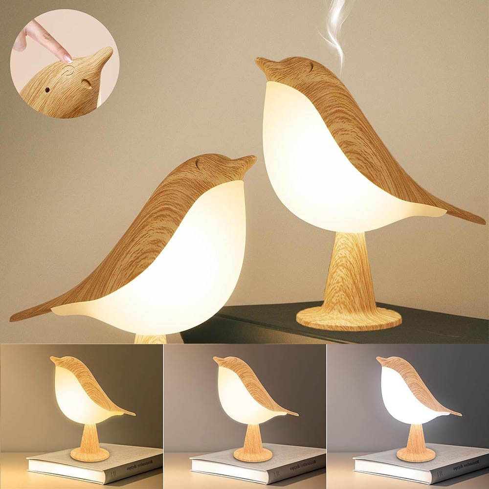 Jibenhome LED Nachtlicht Nachttischlampe Tischlampe Kabellos Touch Dimmbare günstig online kaufen