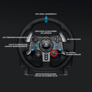 Logitech G29 Driving Force + Schalthebel+ G935 kabelloses Gaming-Headset Gaming-Lenkrad